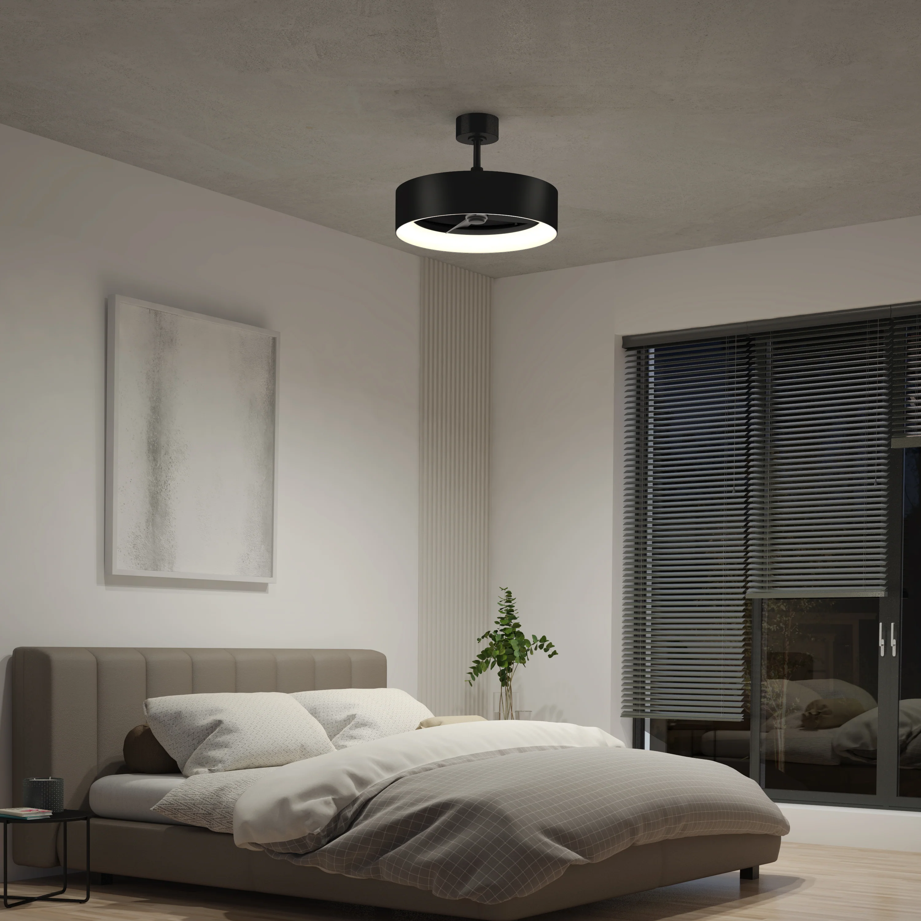 Aiden 24 in. LED modern ceiling fan 3 speeds - with remote - Image 7