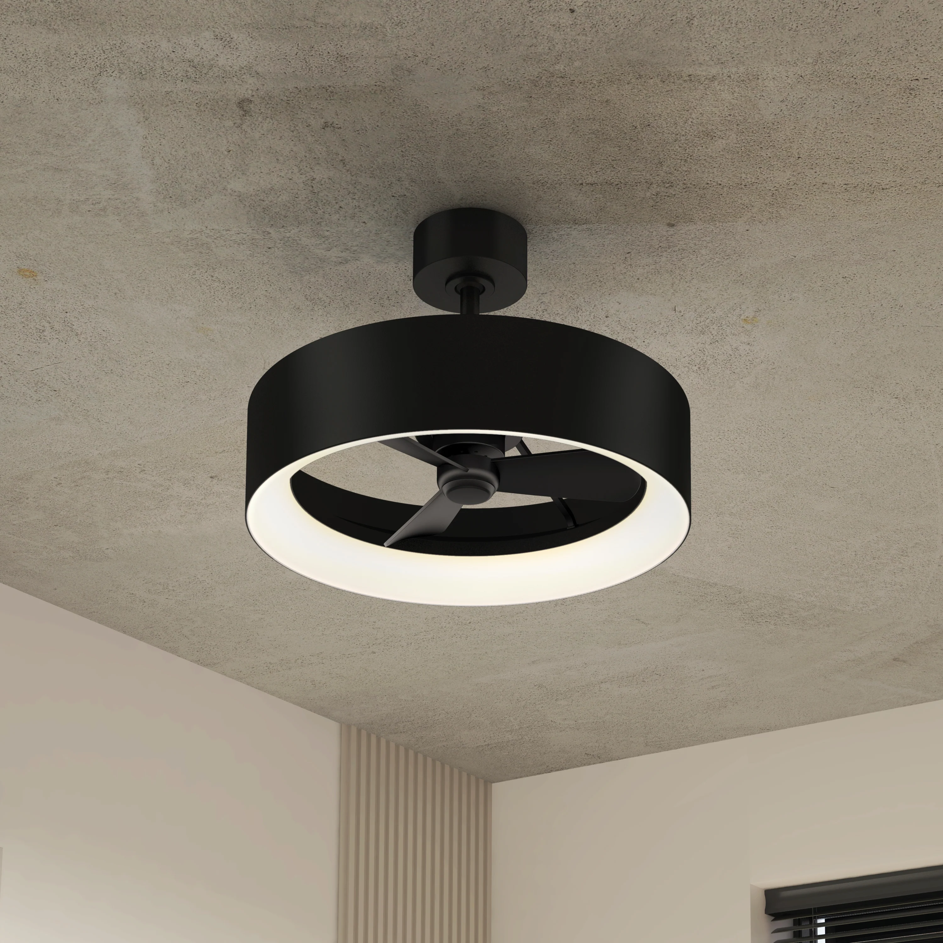 Aiden 24 in. LED modern ceiling fan 3 speeds - with remote - Image 8