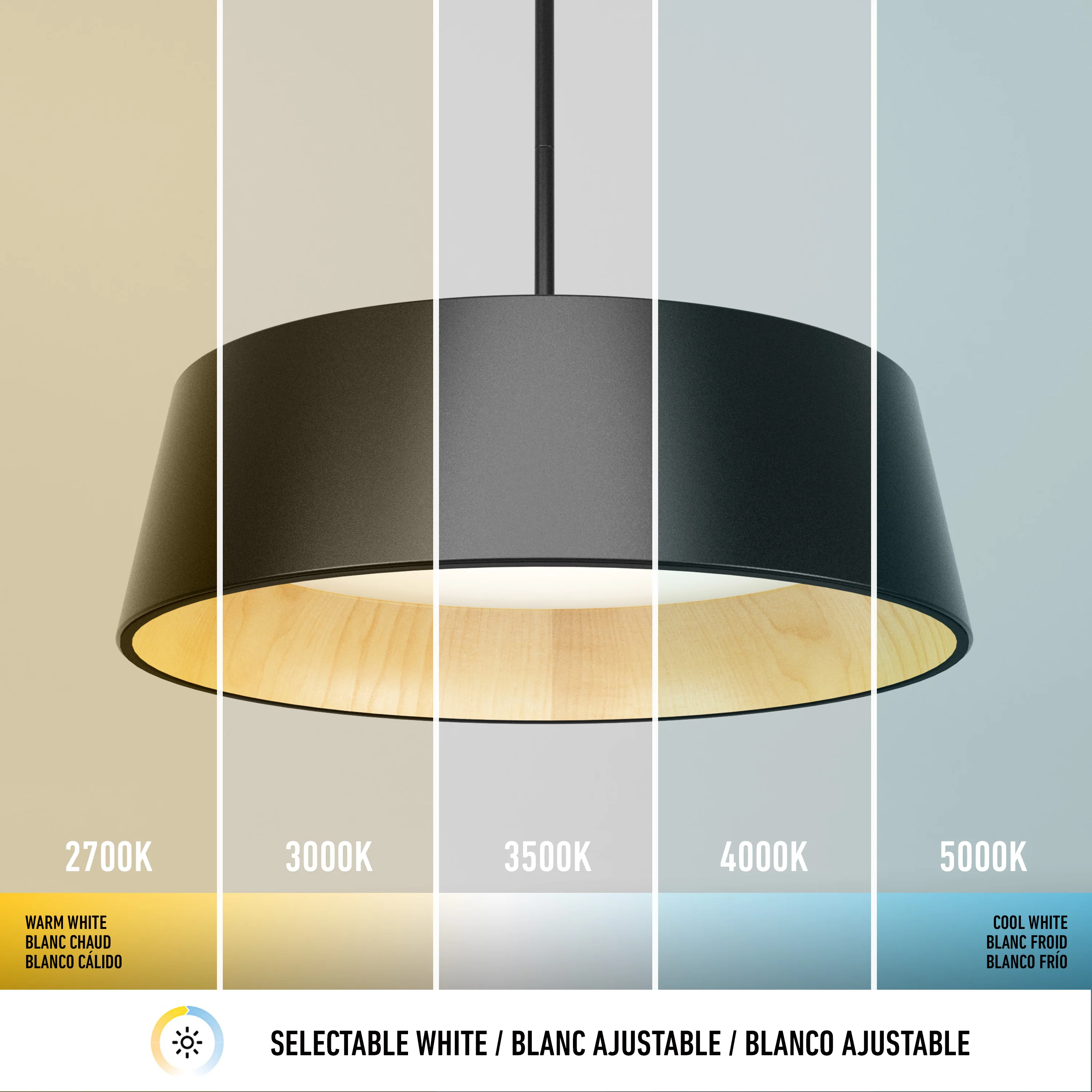 Alton modern LED pendant light 5 CCT - Image 6