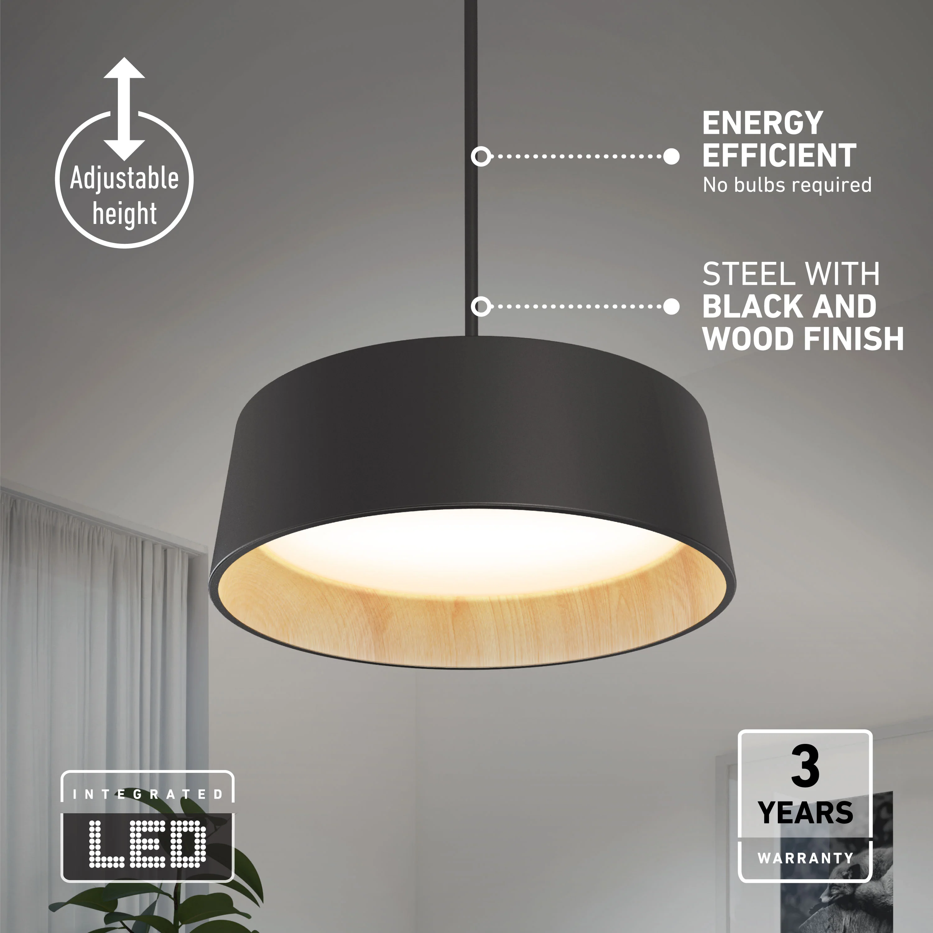 Alton modern LED pendant light 5 CCT - Image 7