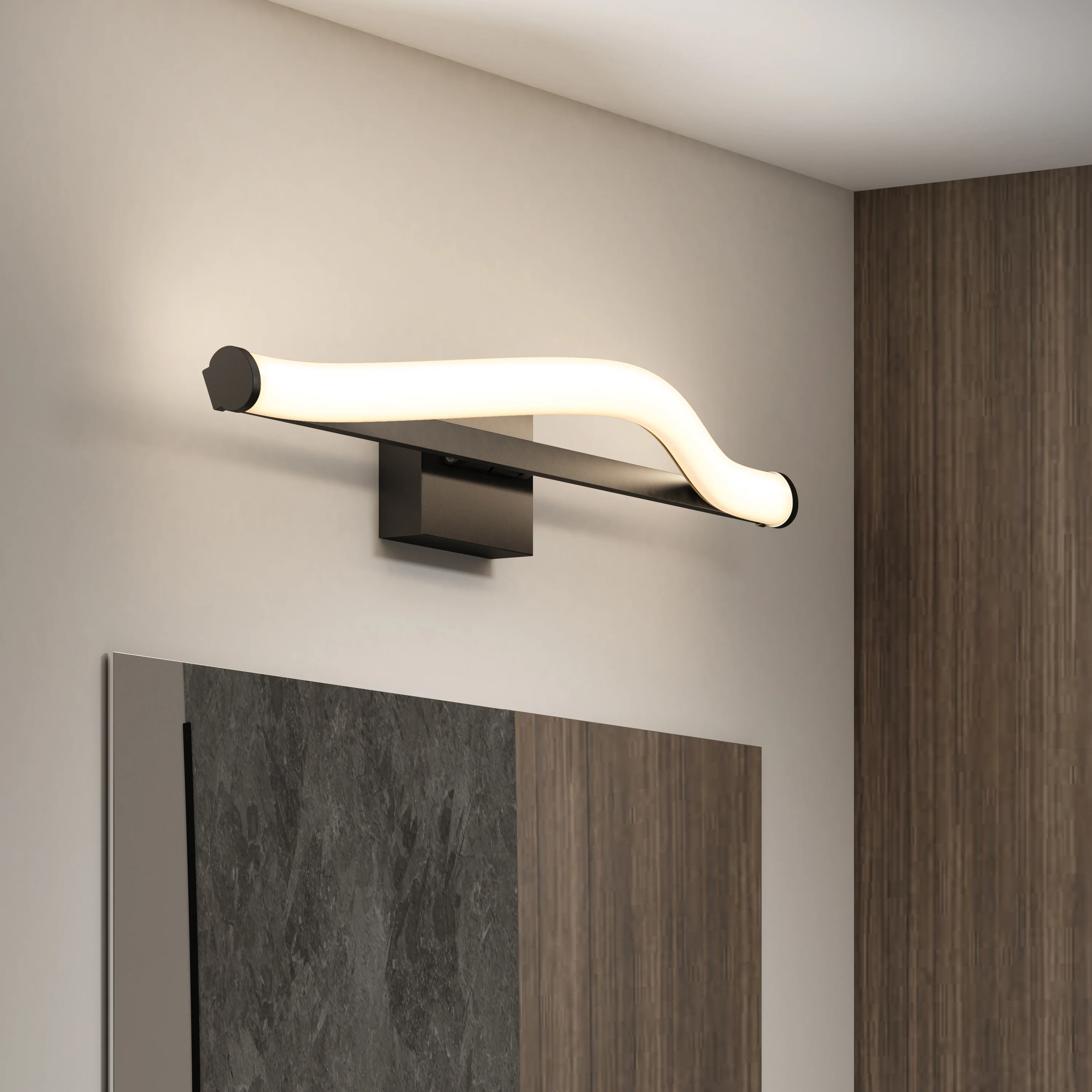 Arc modern LED bathroom vanity light 5 CCT - Image 13