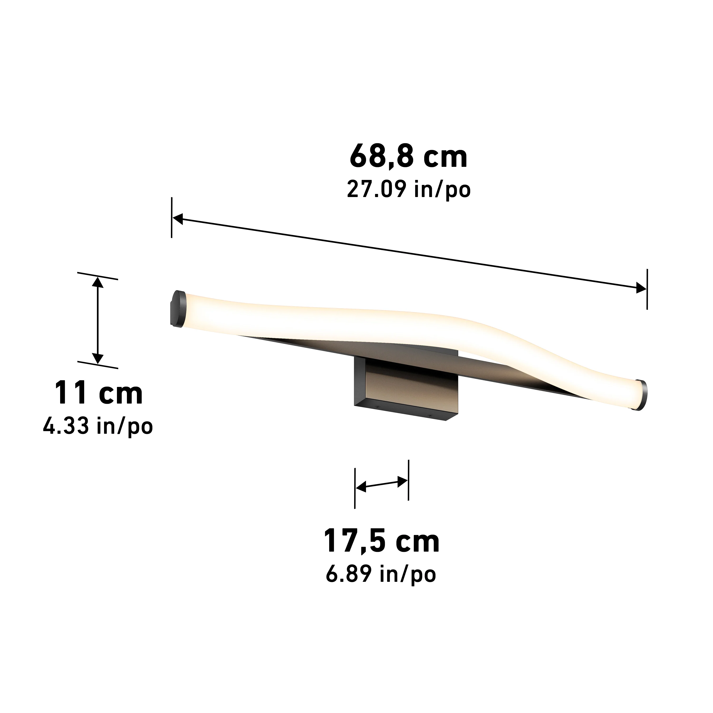 Arc modern LED bathroom vanity light 5 CCT - Image 16