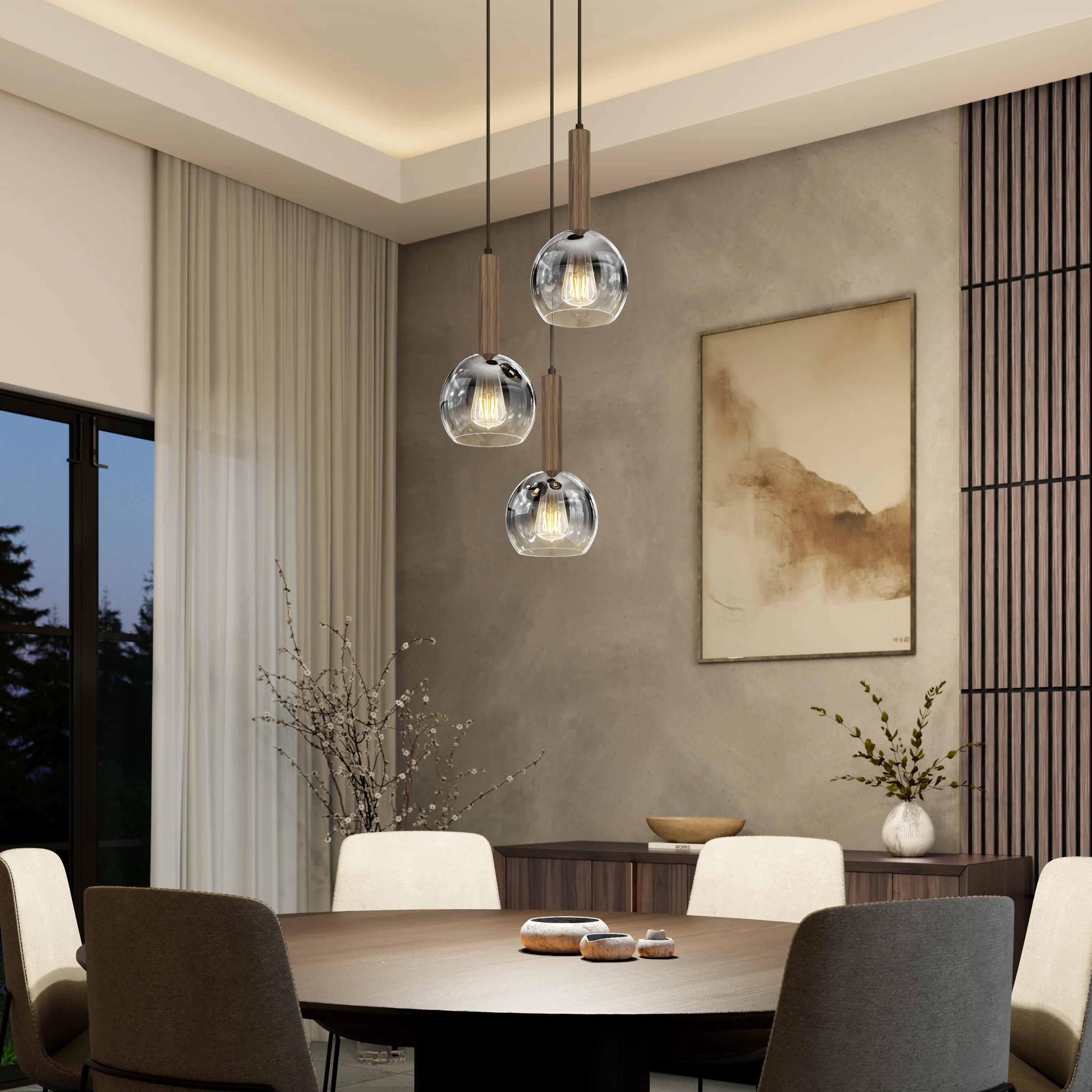 Ardel Spiral 3-Light Pendant without Bulbs - Image 9