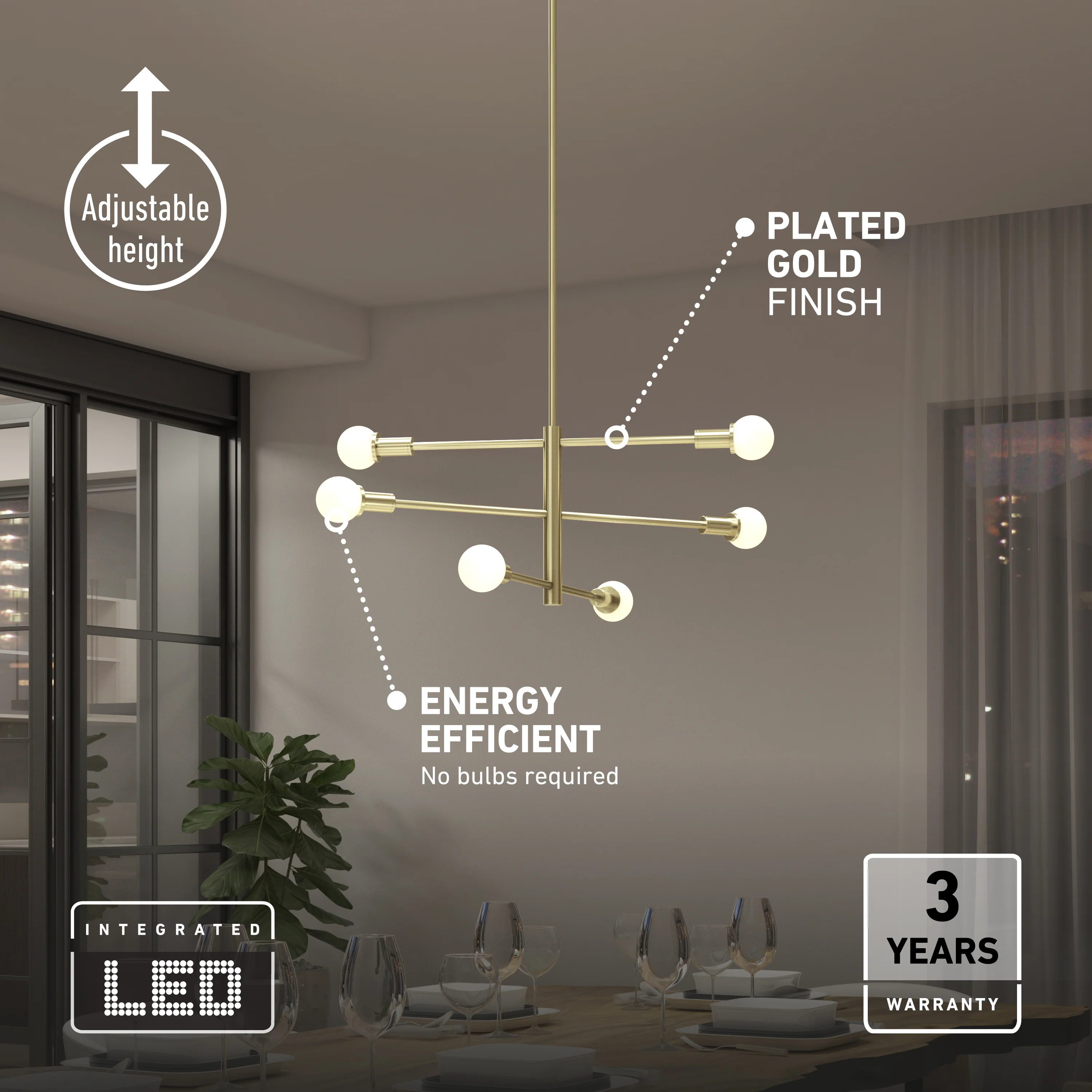 Aristo LED pendant light 5 CCT - Image 8