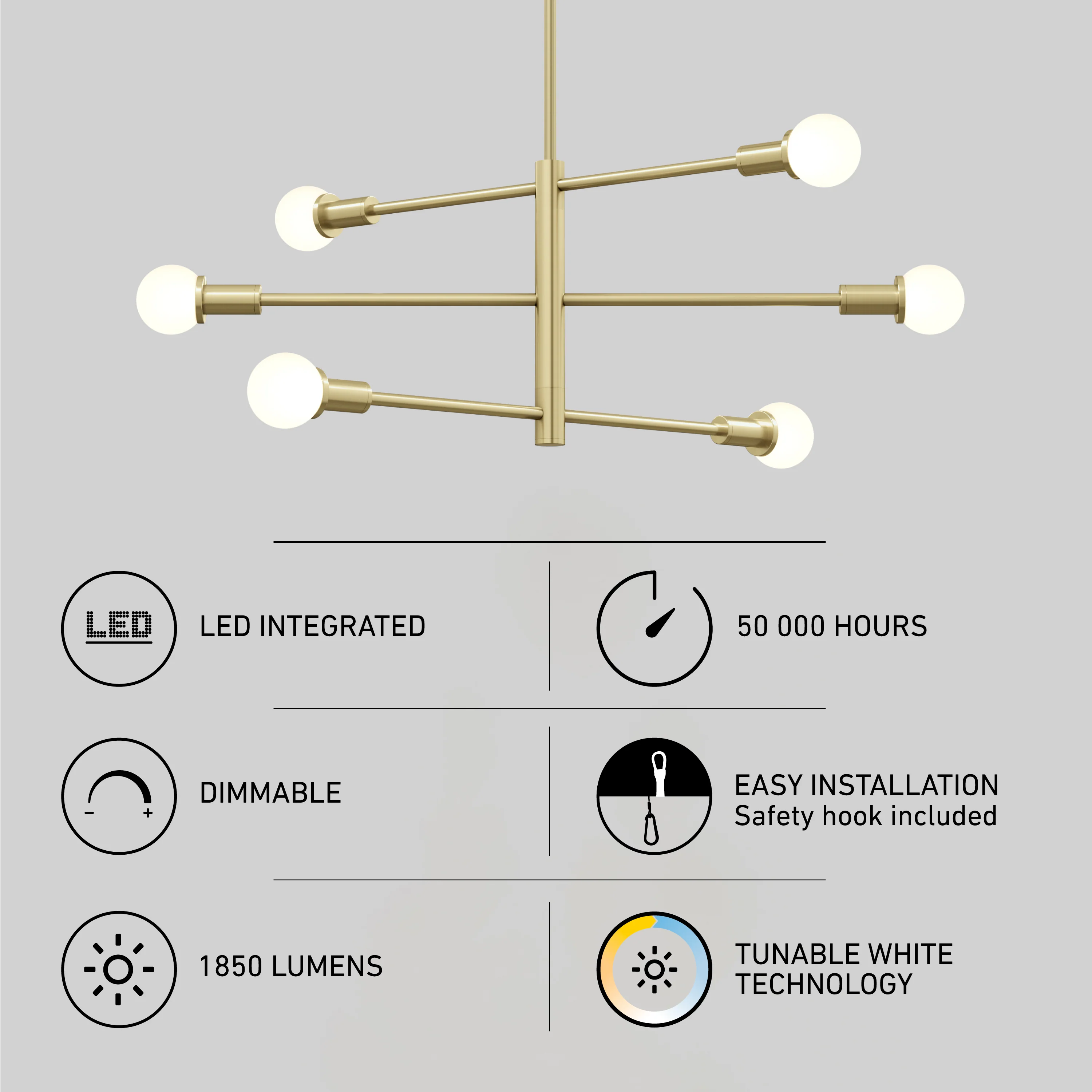 Aristo LED pendant light 5 CCT - Image 9