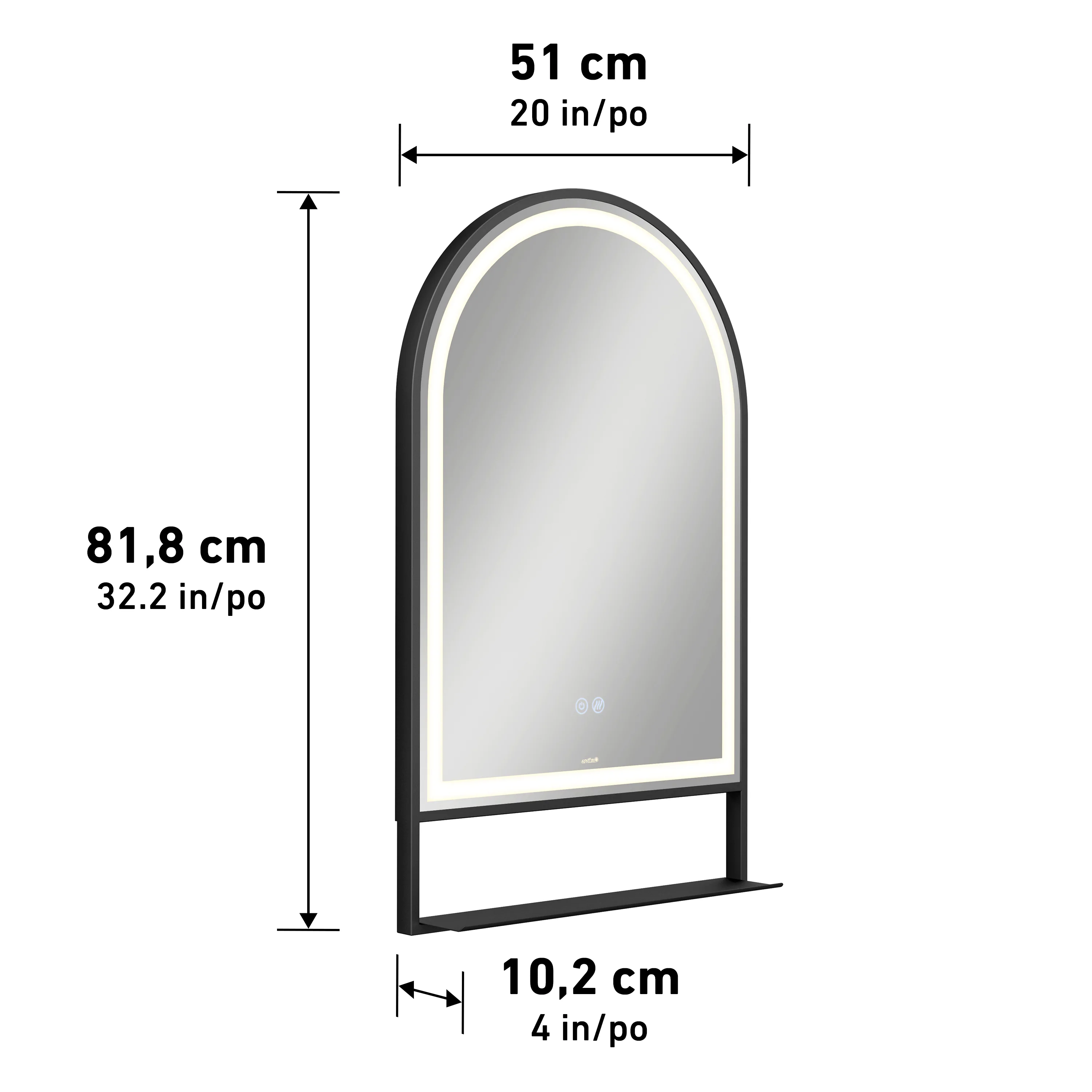 Arturo 20 in. x 32 in. LED mirror 3 CCT with defogger - Image 14