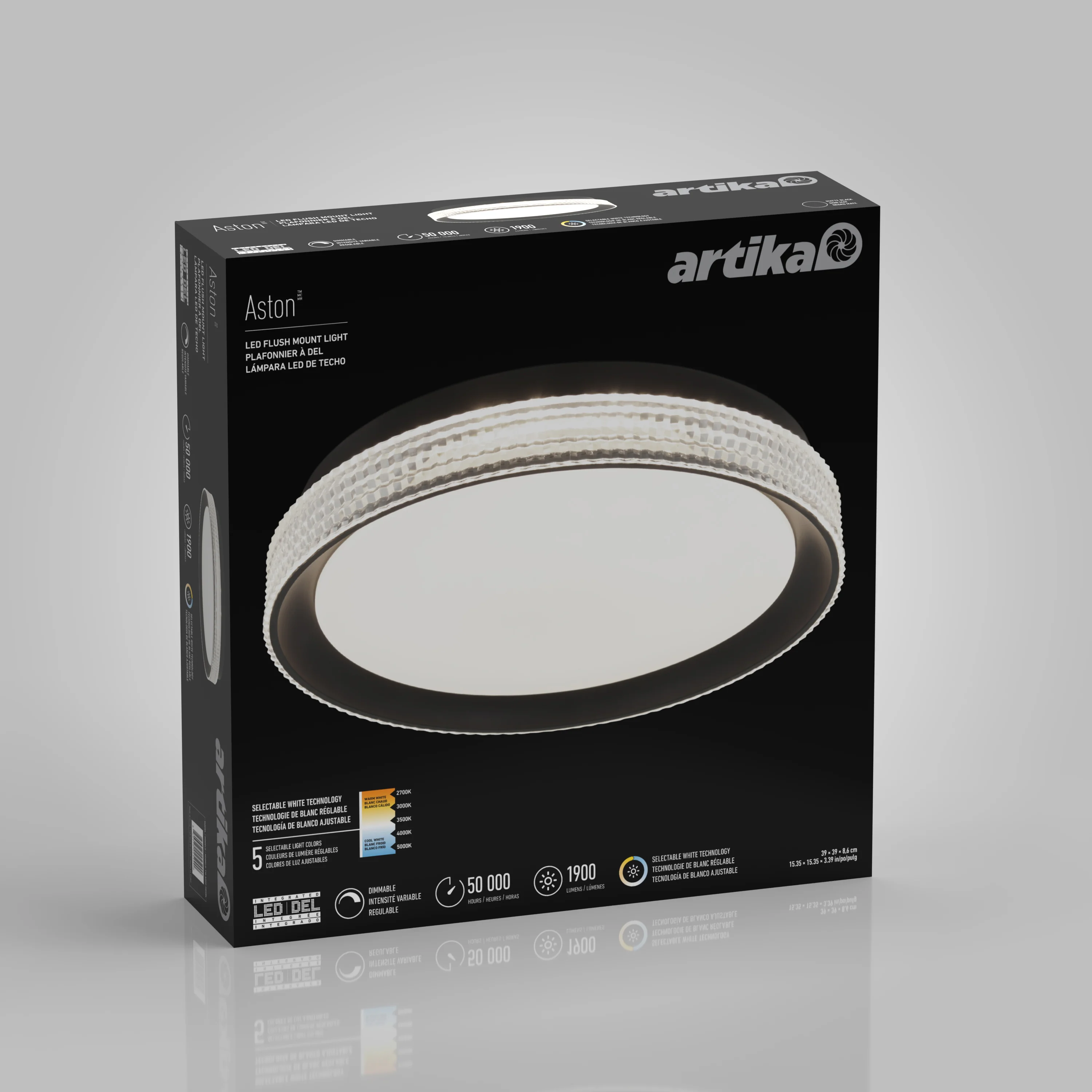 Aston 15 in. LED modern flush mount light 5 CCT - Image 11