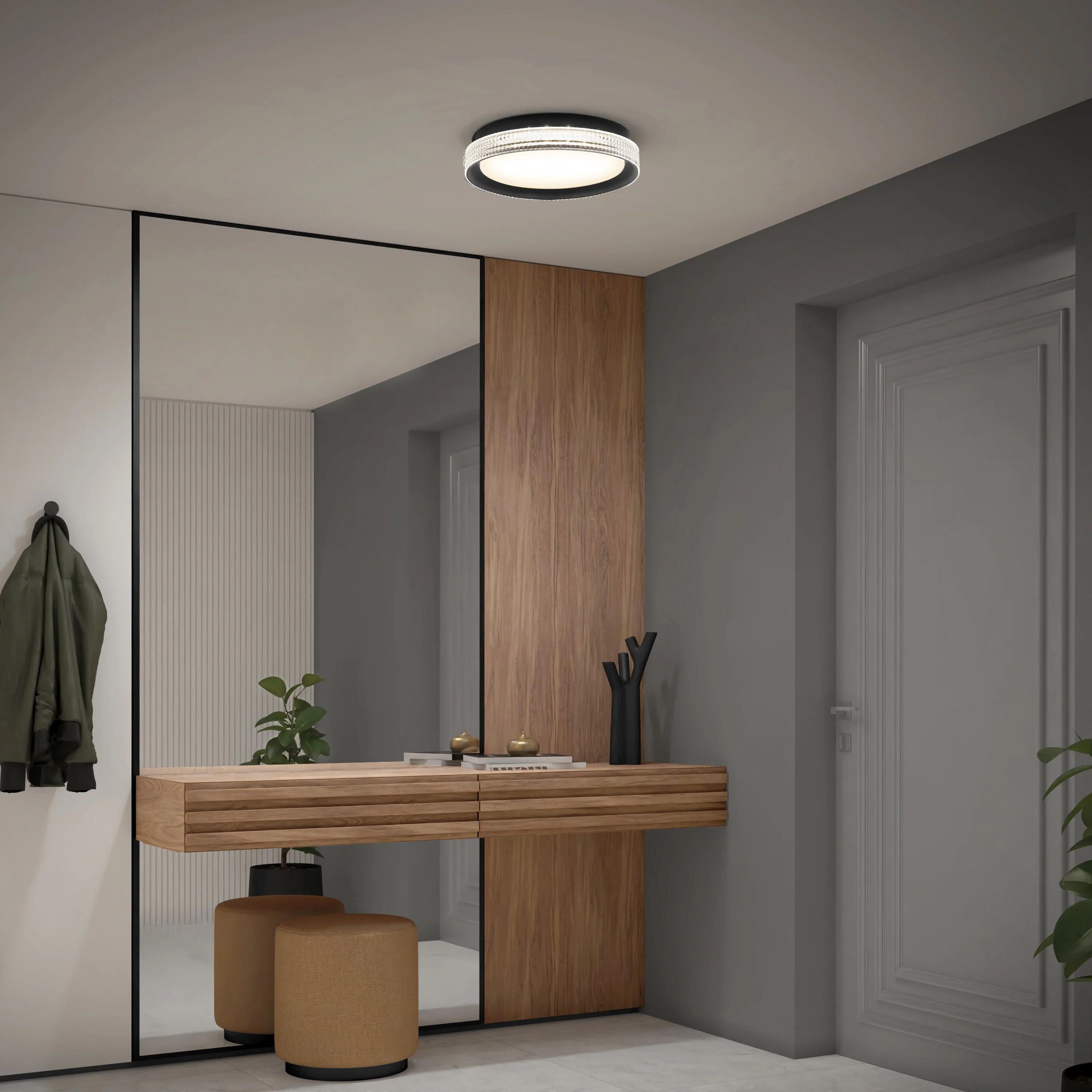 Aston 15 in. LED modern flush mount light 5 CCT - Image 6