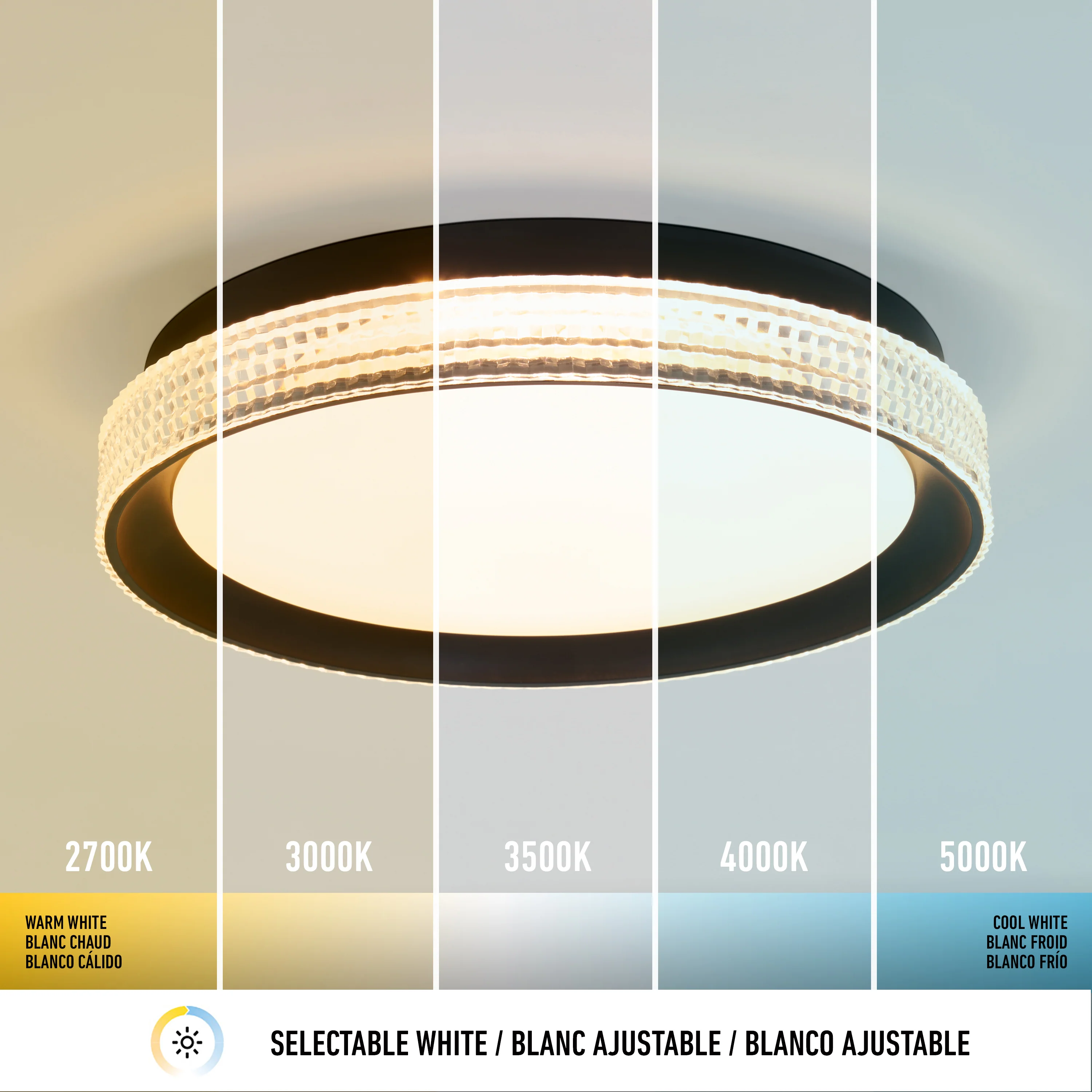 Aston 15 in. LED modern flush mount light 5 CCT - Image 8