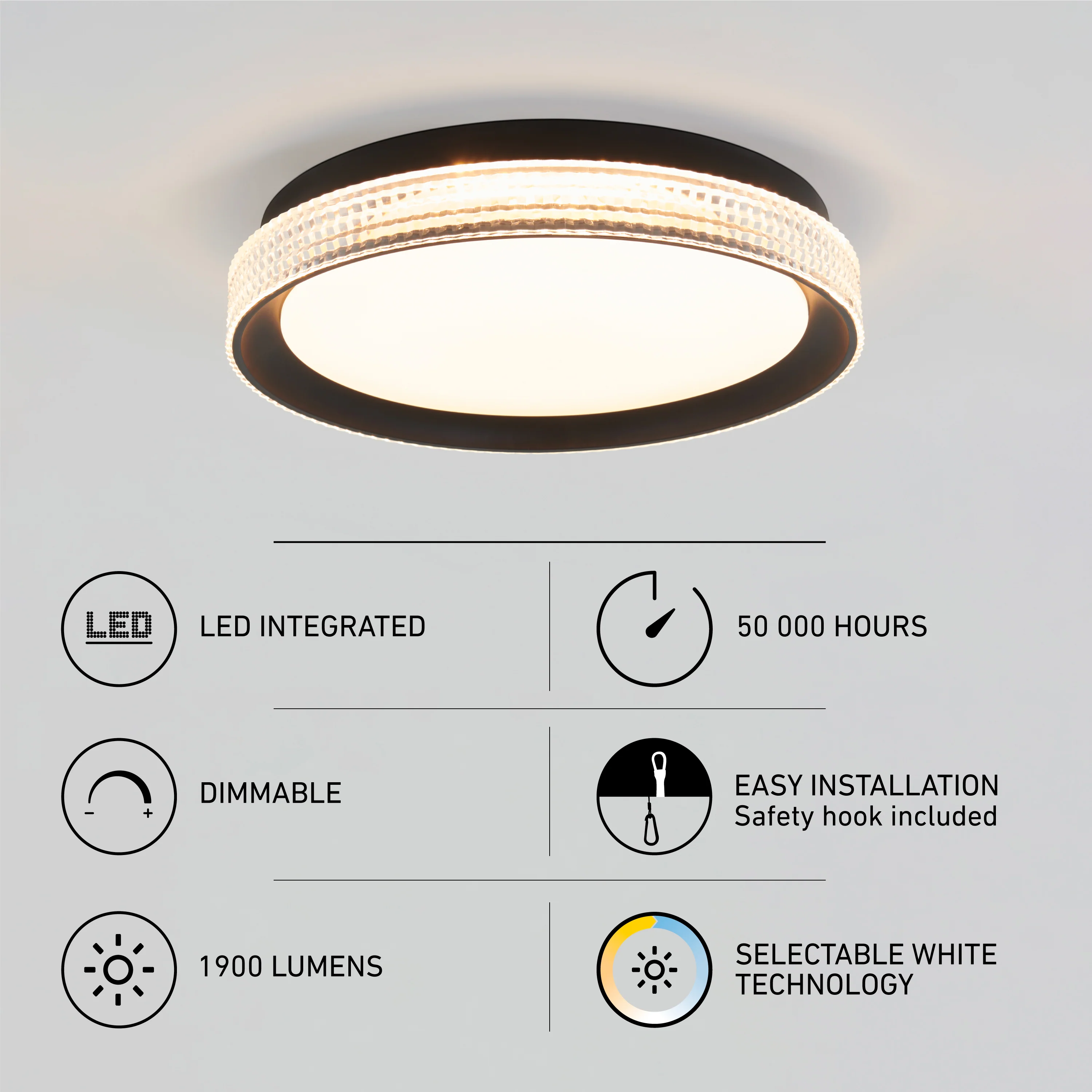 Aston 15 in. LED modern flush mount light 5 CCT - Image 9