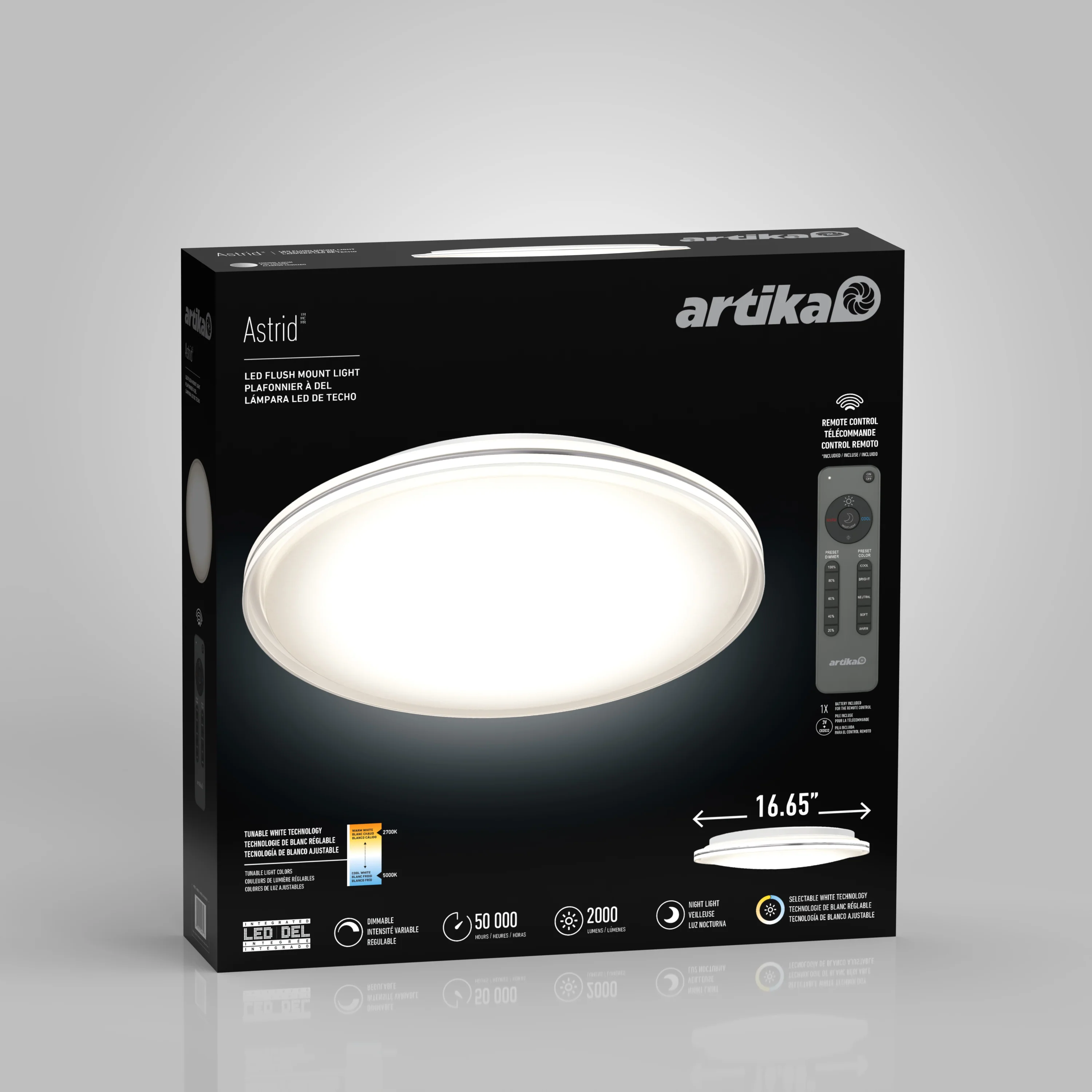 Astrid 16.5 in. LED flush mount light 5 CCT with remote - Image 14