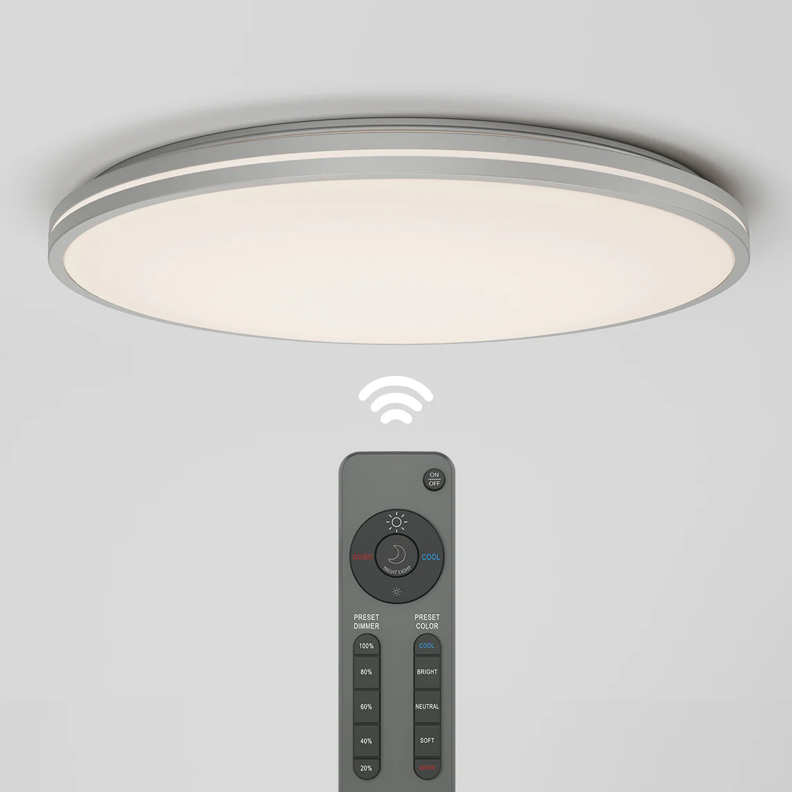 Athos 21 in. LED flush mount light  - with remote - Image 19