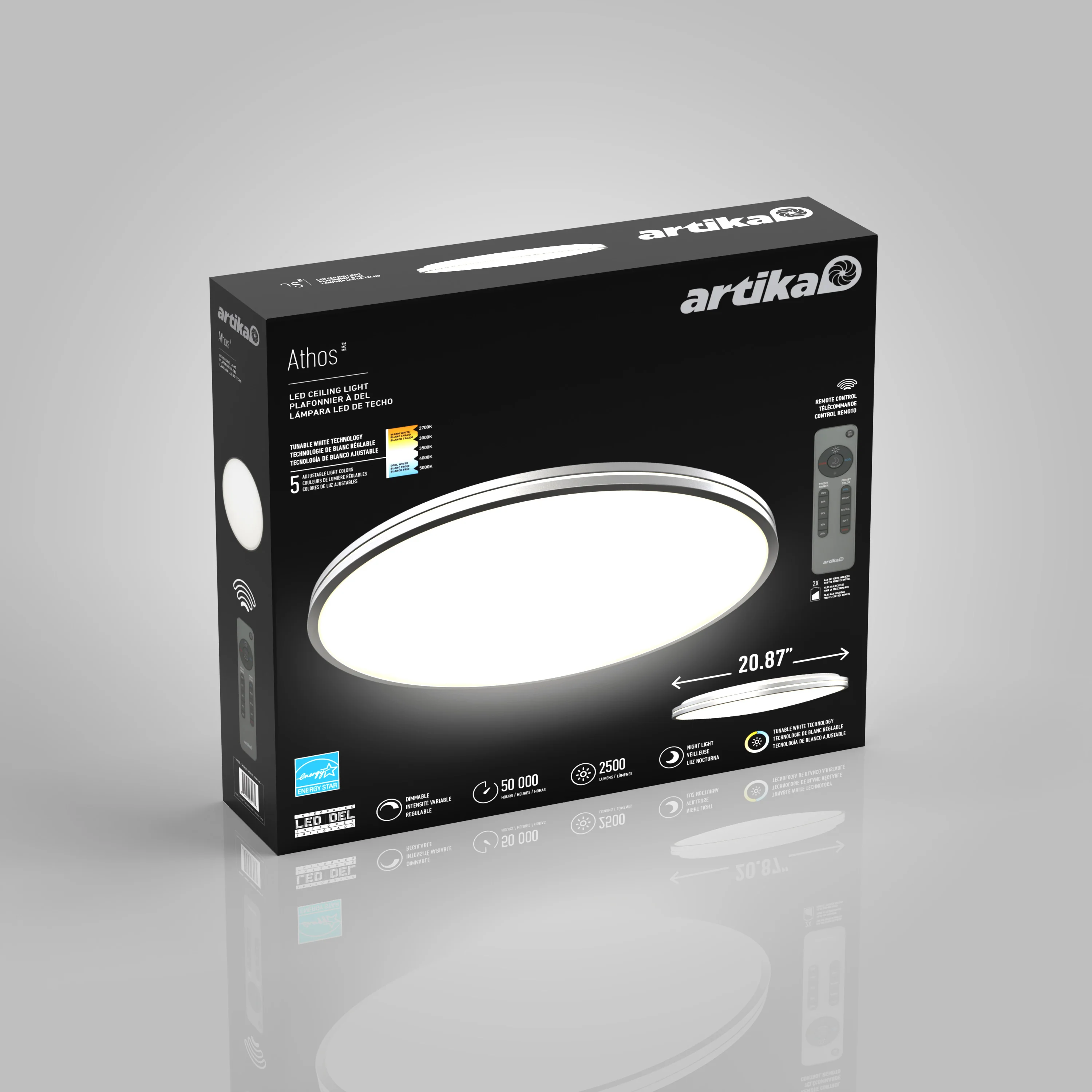 Athos 21 in. LED flush mount light  - with remote - Image 22