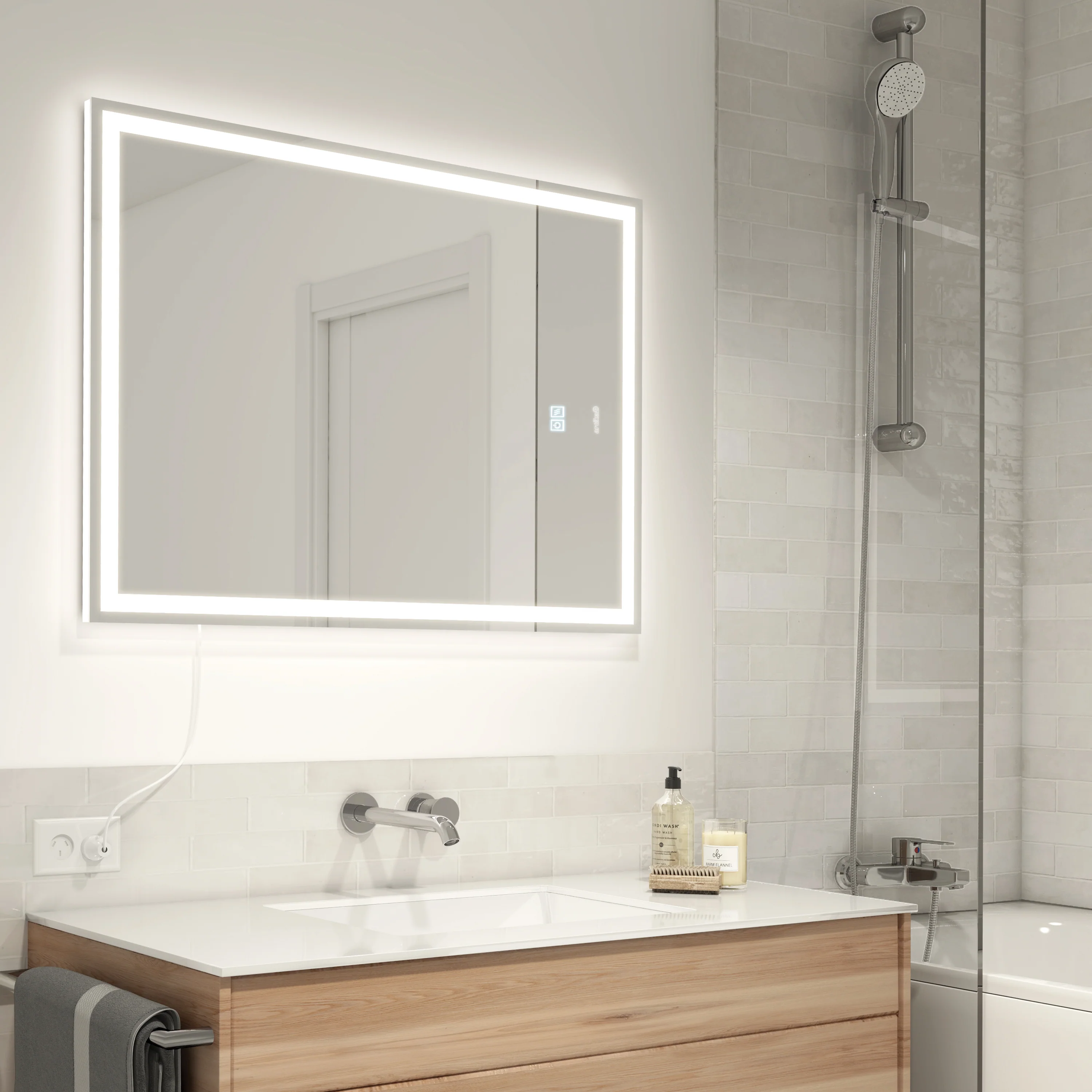Aurea anti fog LED wall mirror - Image 8
