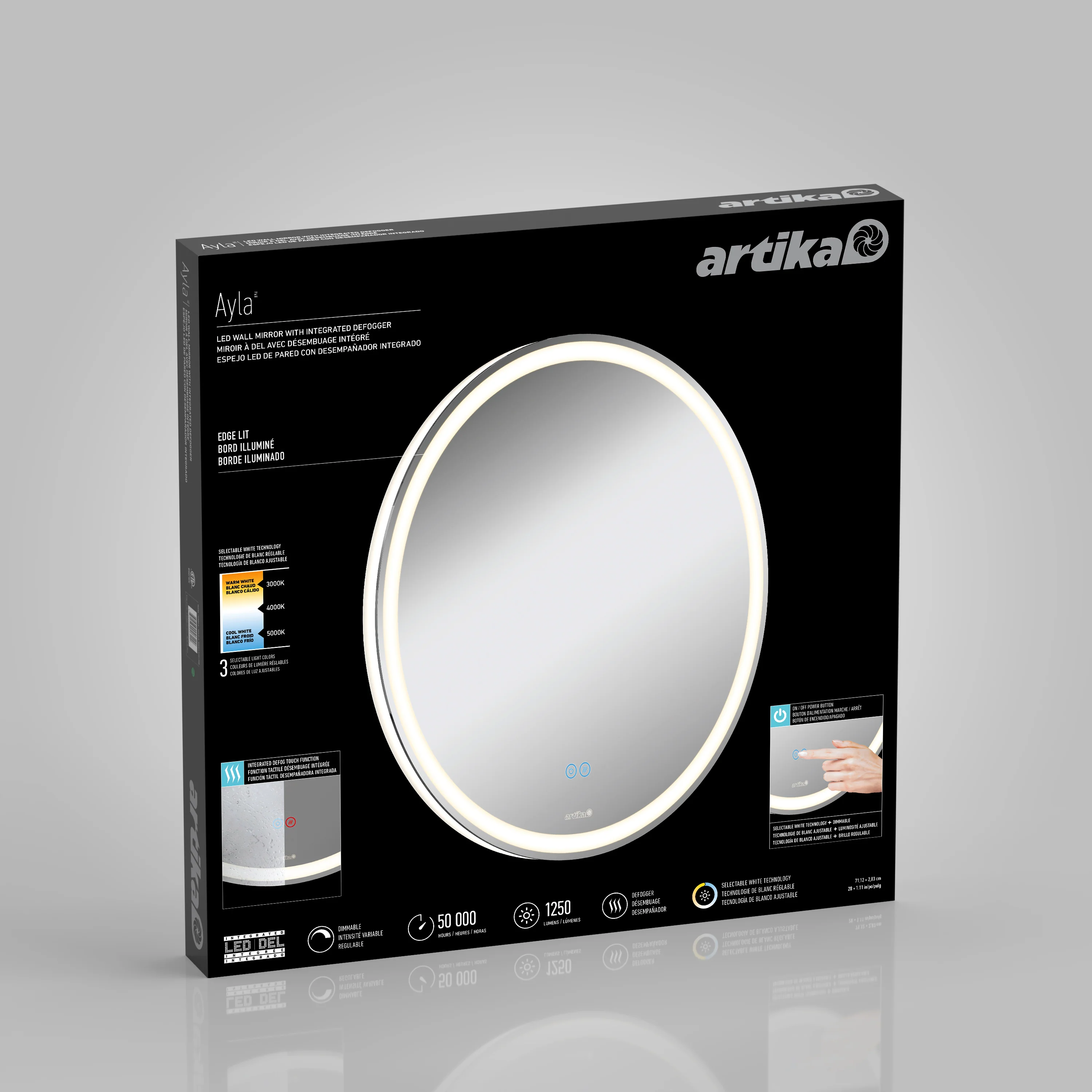 Ayla 28 in. LED mirror 3 CCT with defogger - Image 12