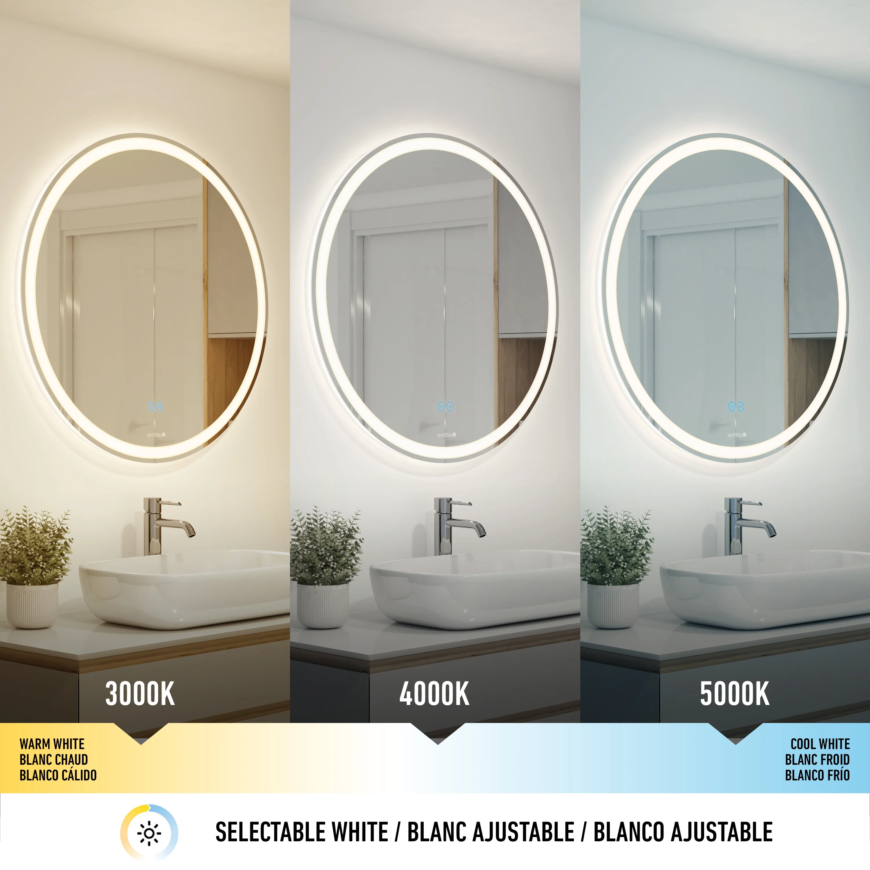 Ayla 28 in. LED mirror 3 CCT with defogger - Image 7