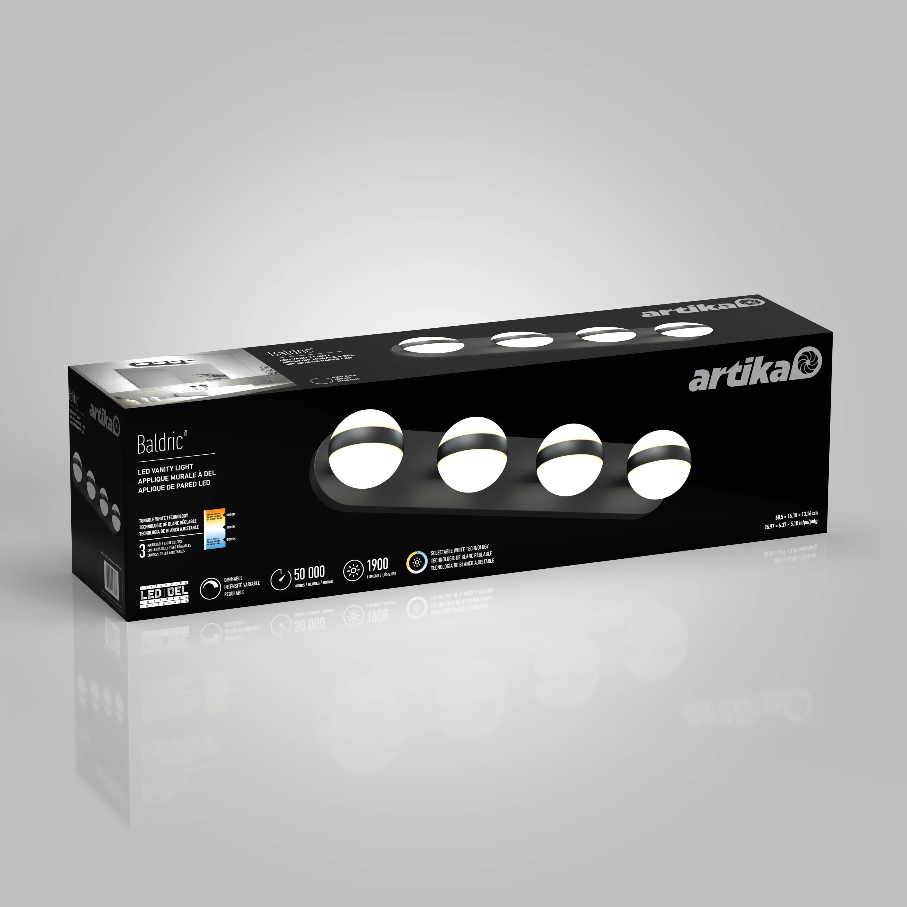 Baldric LED modern bathroom vanity light 3 CCT - Image 12