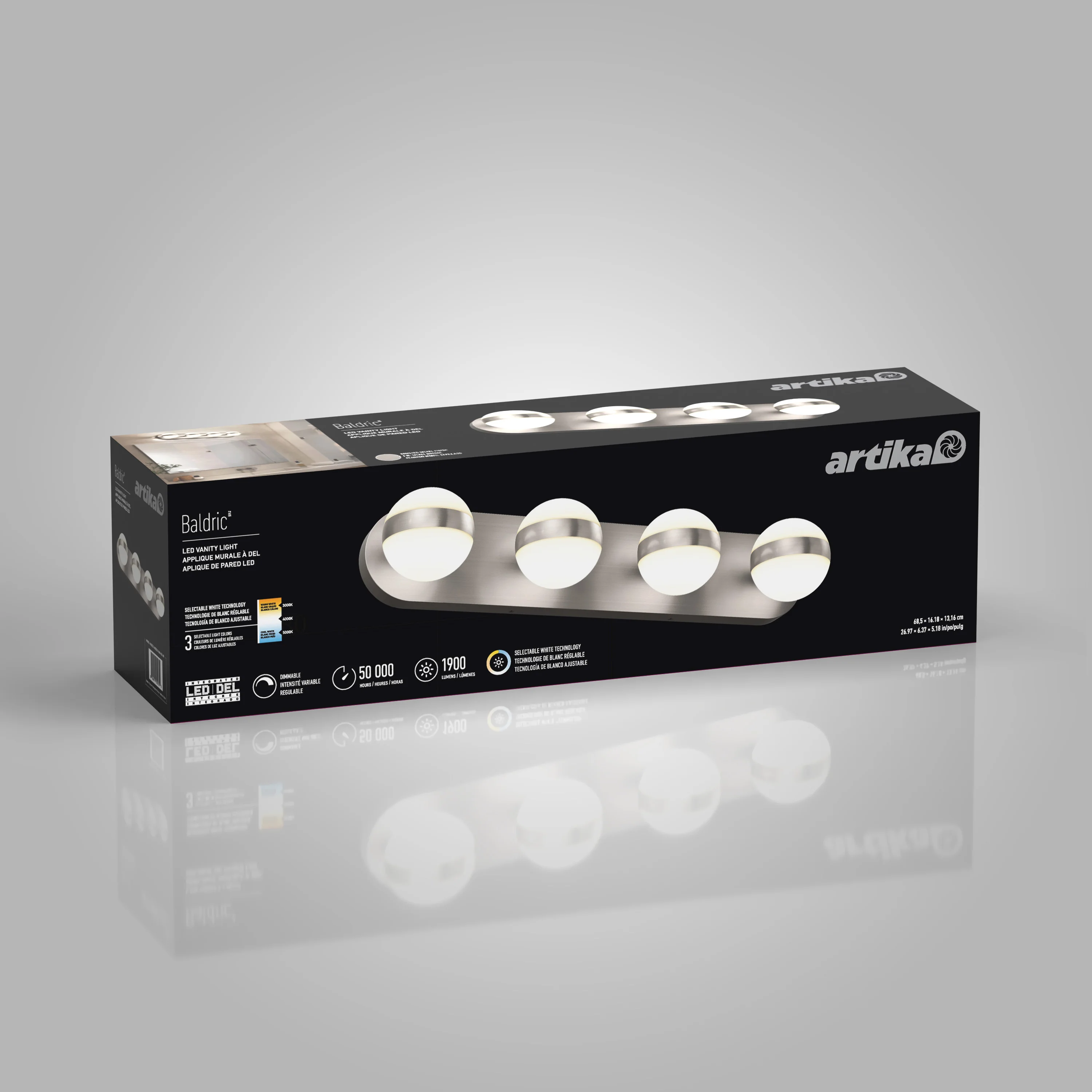 Baldric LED modern bathroom vanity light 3 CCT - Image 27