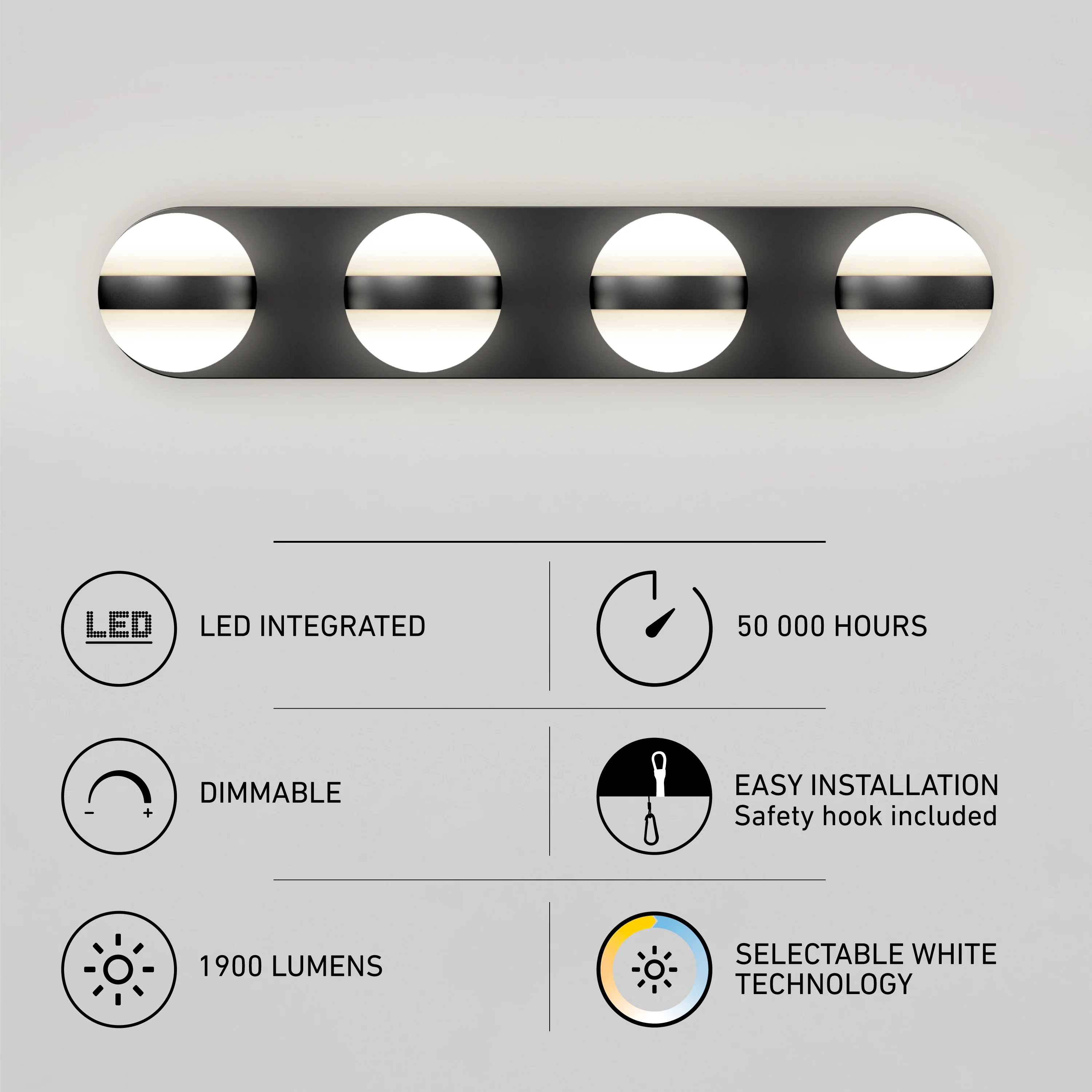 Baldric LED modern bathroom vanity light 3 CCT - Image 9