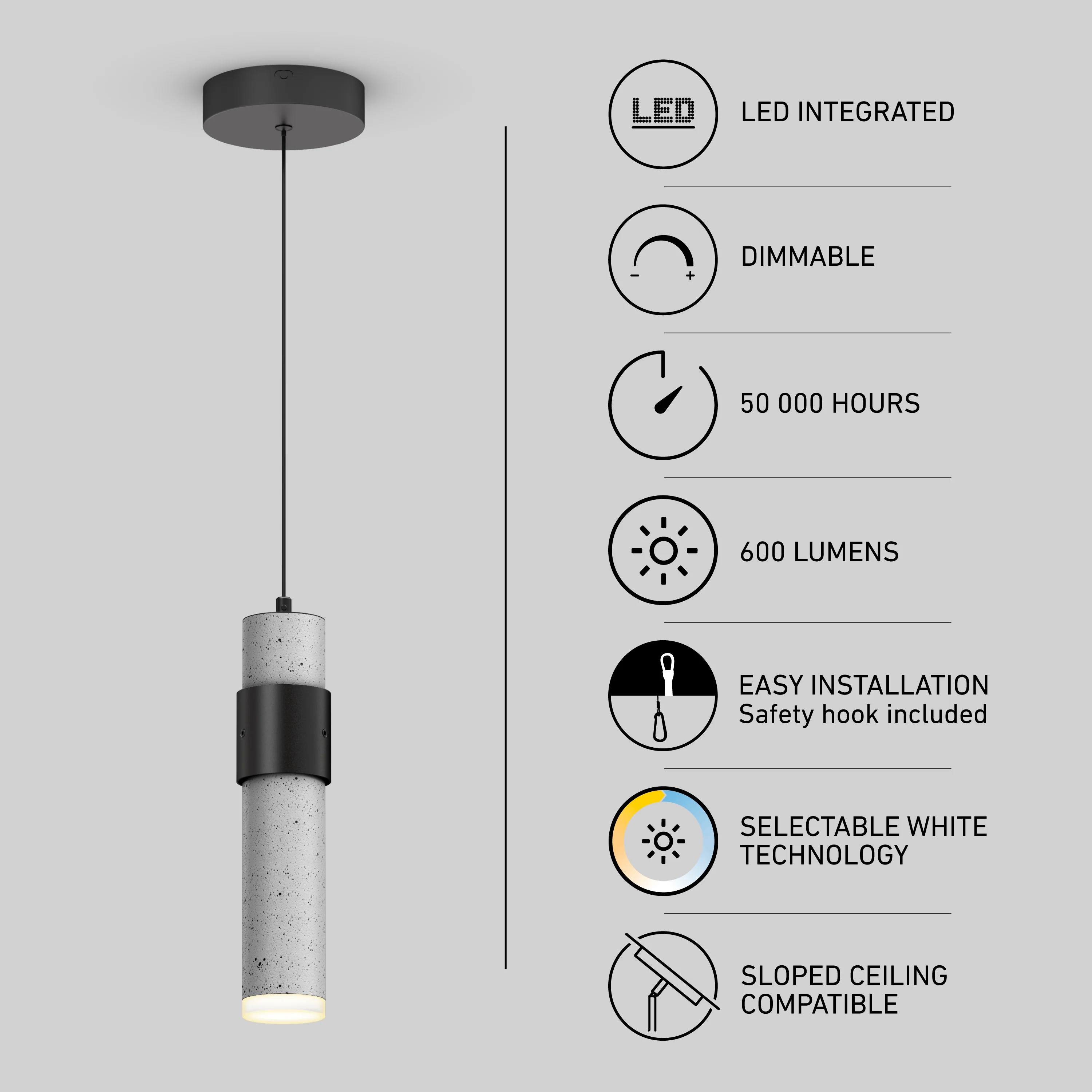 Barden 1-light LED pendant 5 CCT - Image 9