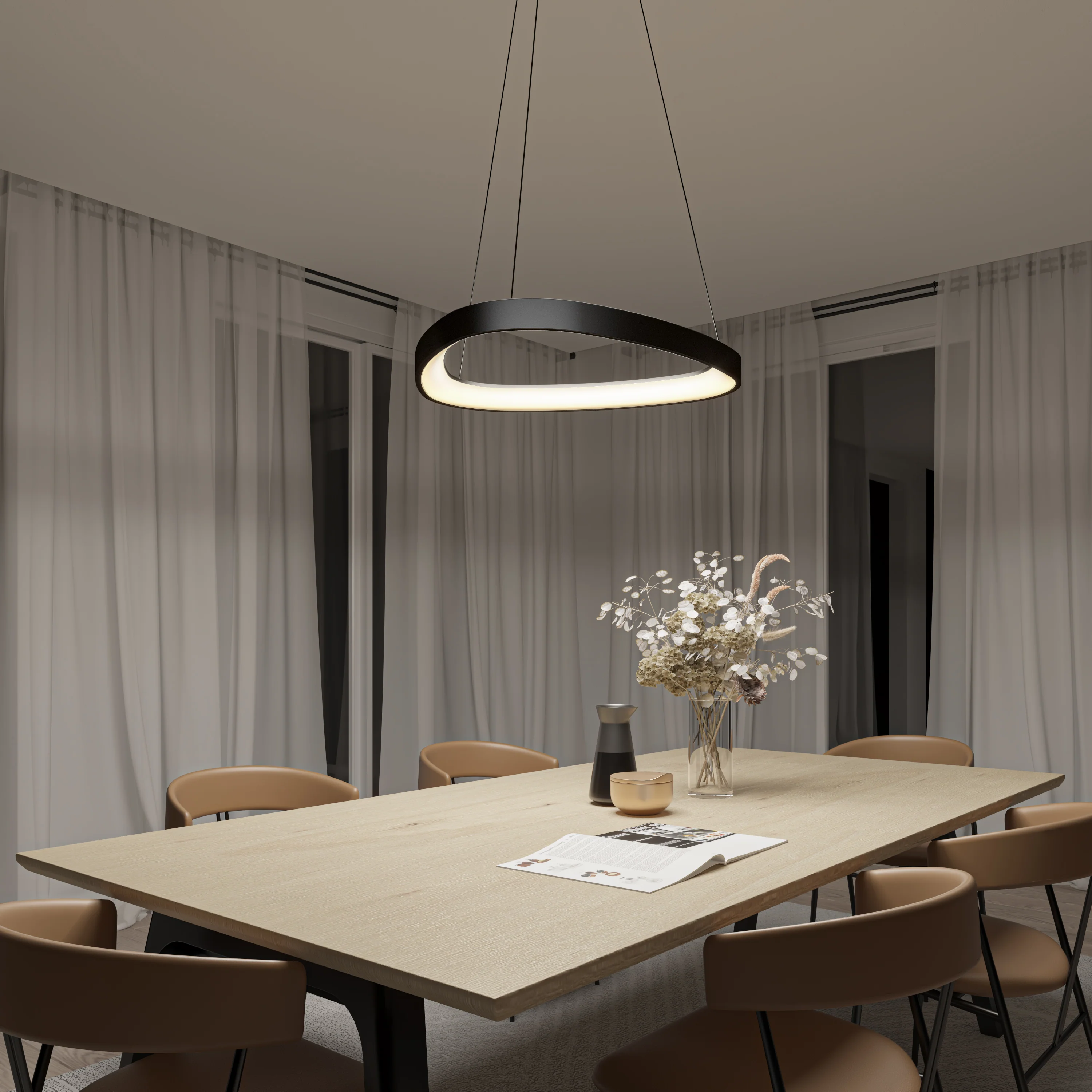 Bjorn modern LED pendant light 5 CCT - Image 10