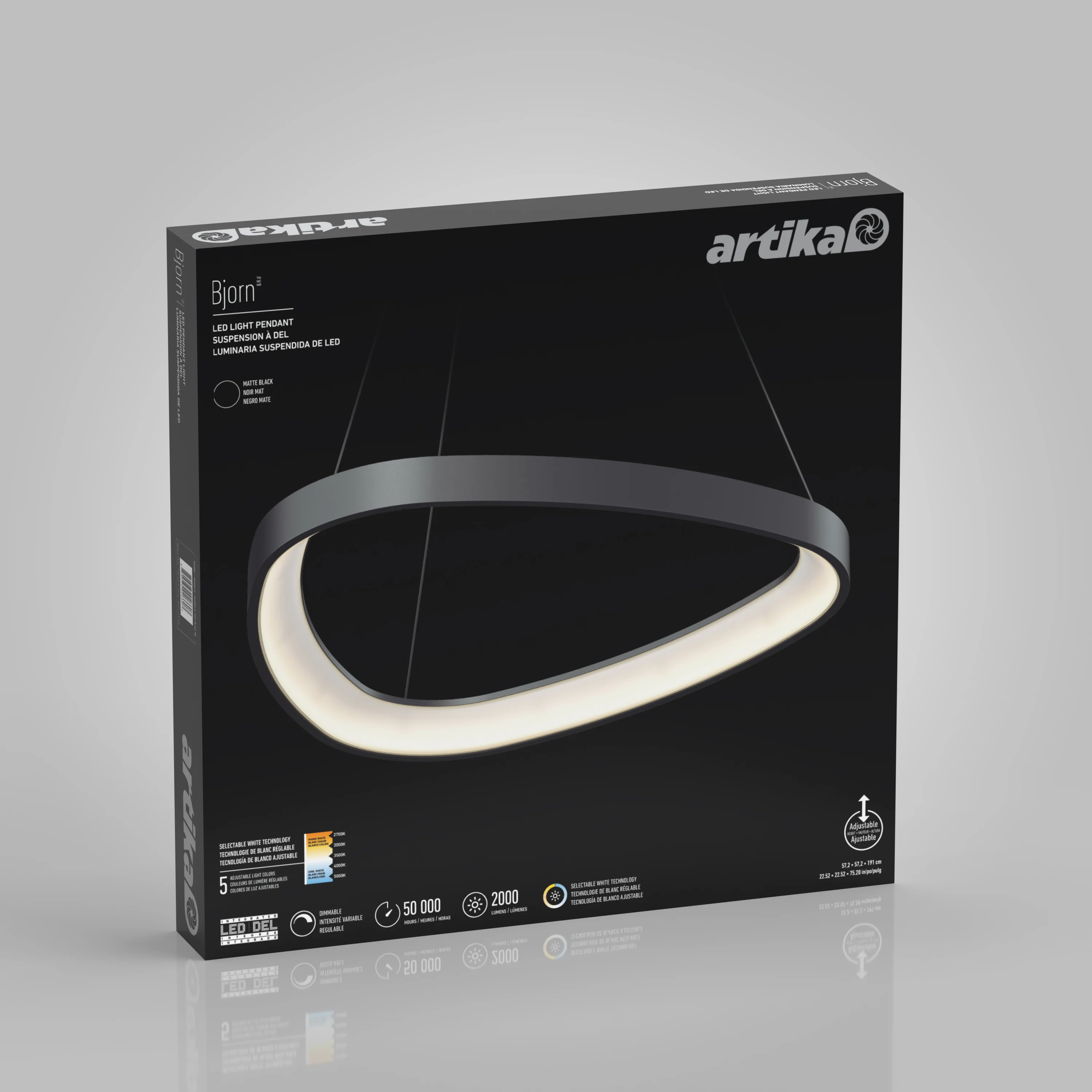 Bjorn modern LED pendant light 5 CCT - Image 15