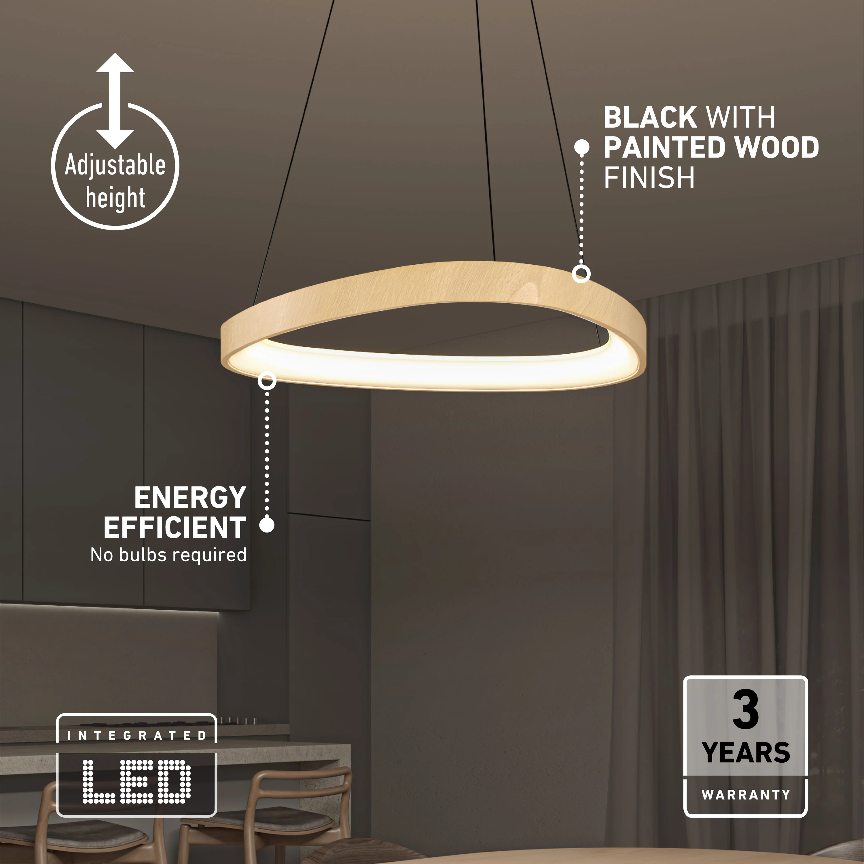 Bjorn modern LED pendant light 5 CCT - Image 27