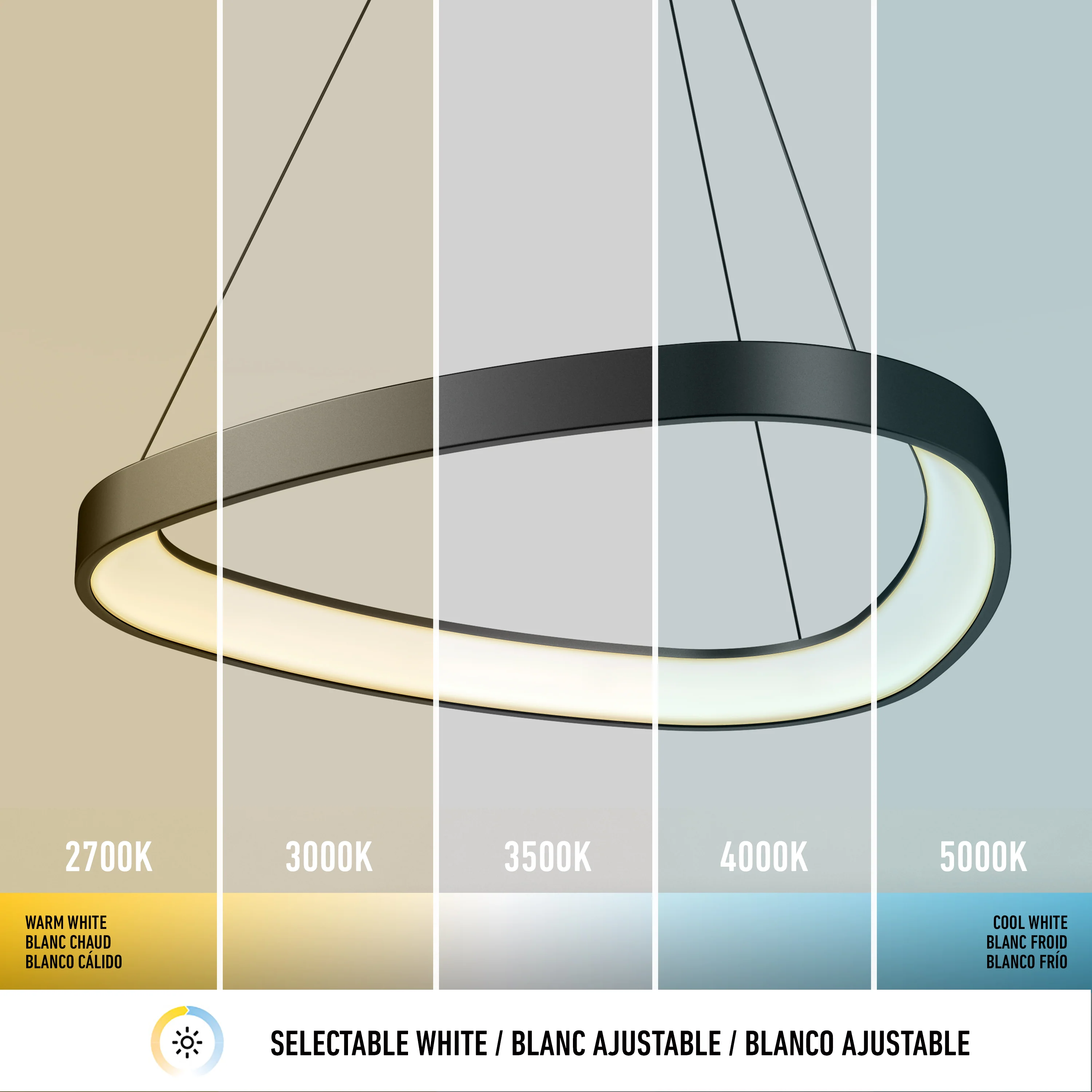 Bjorn modern LED pendant light 5 CCT - Image 8
