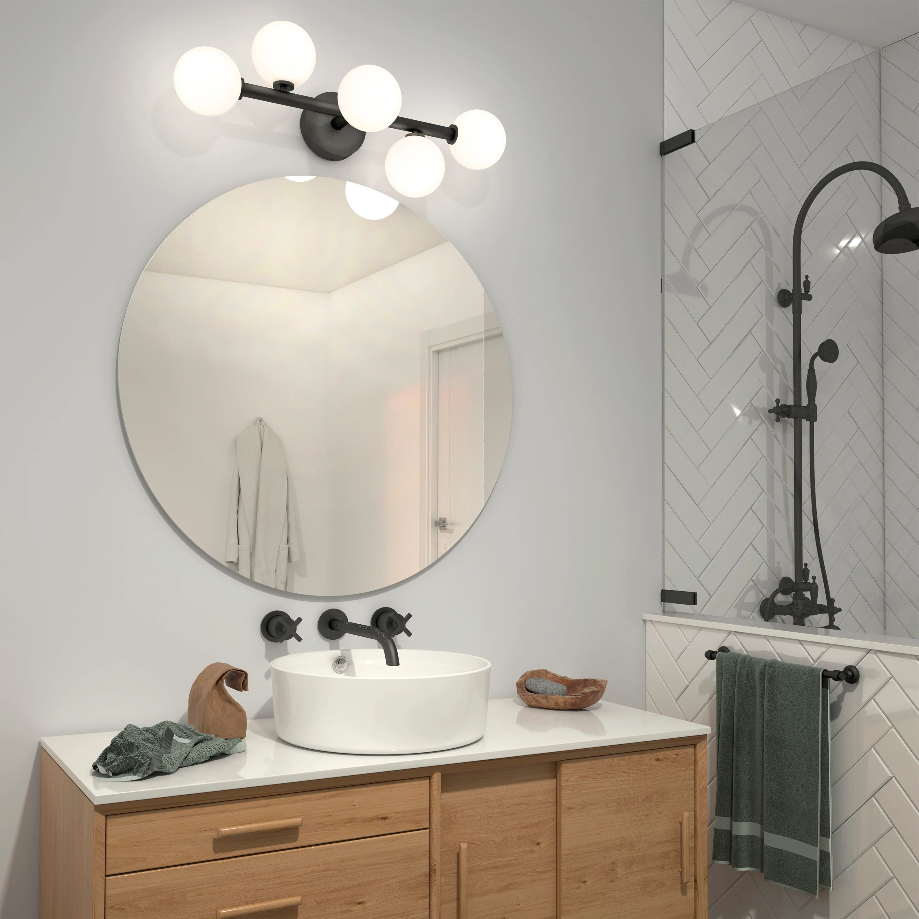 Bloom modern LED bathroom vanity light