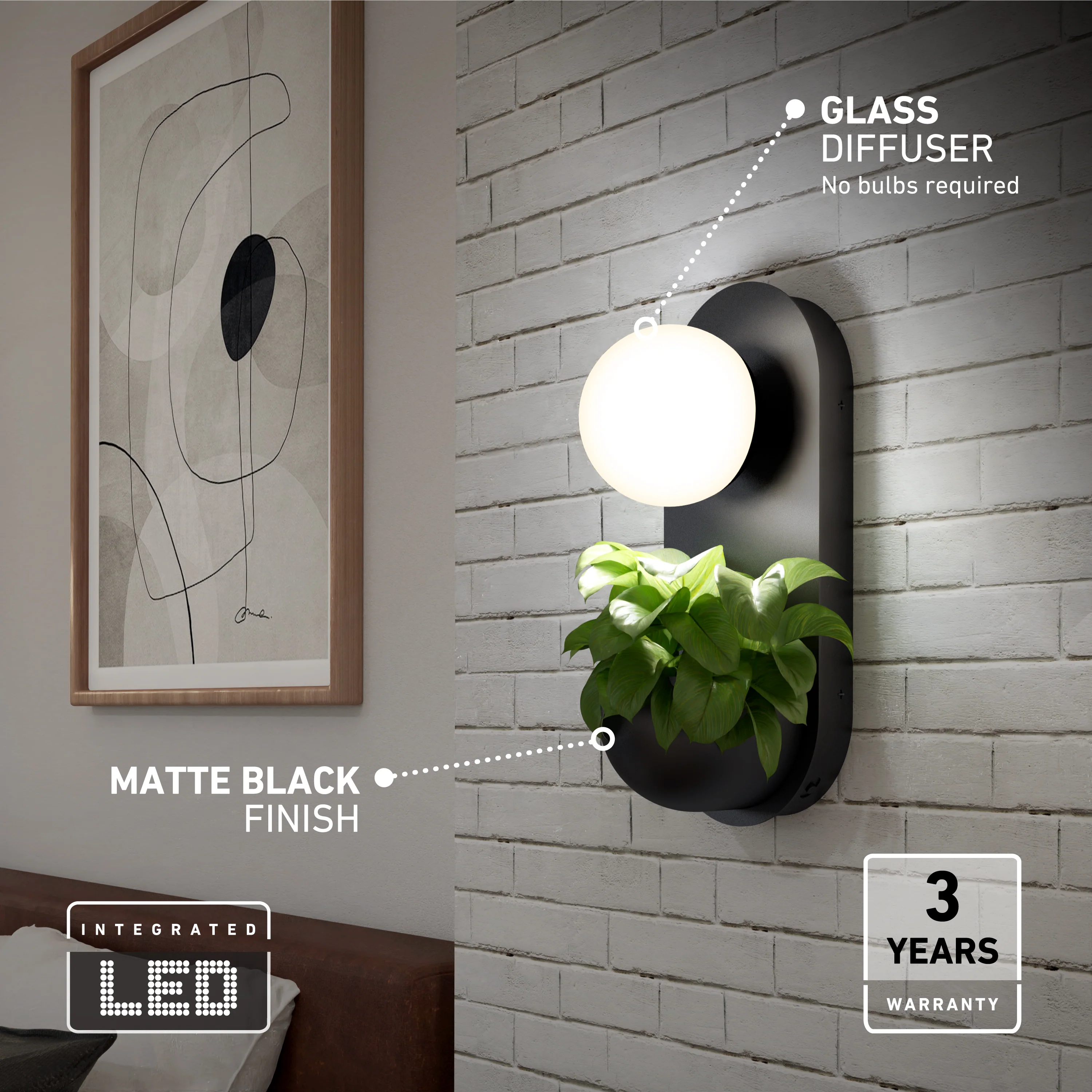 Bloomfield LED modern mid-century wall sconce 5 CCT - Image 9