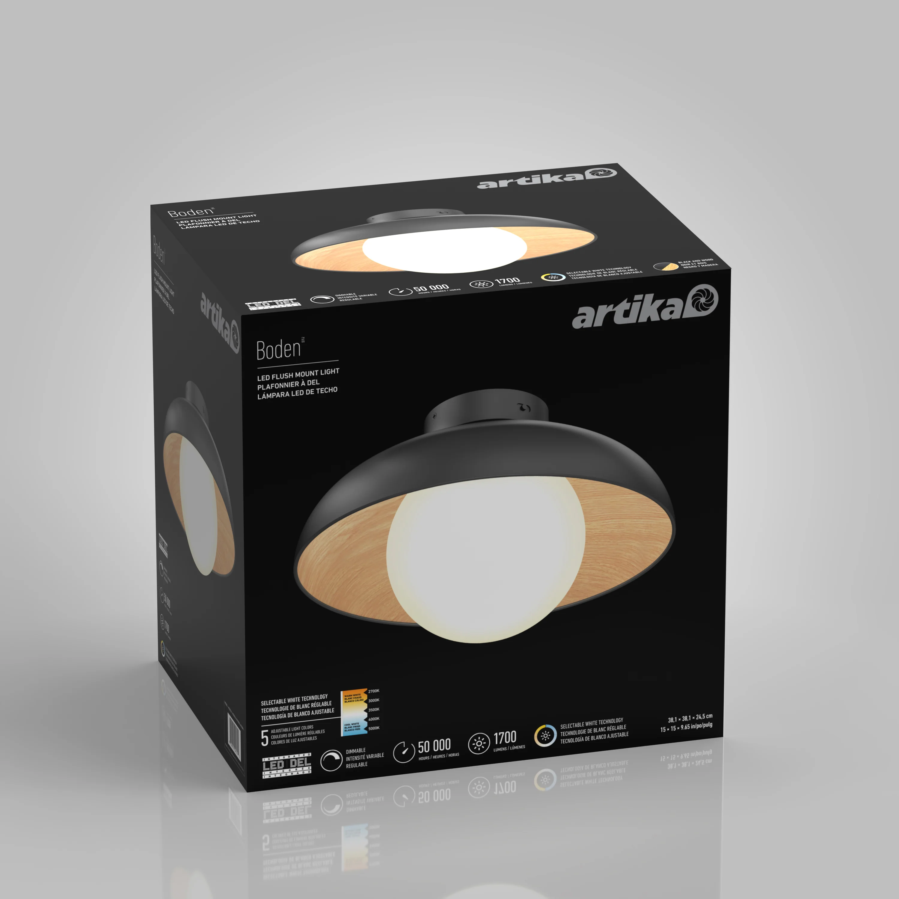 Boden LED flush mount light 5 CCT - Image 12