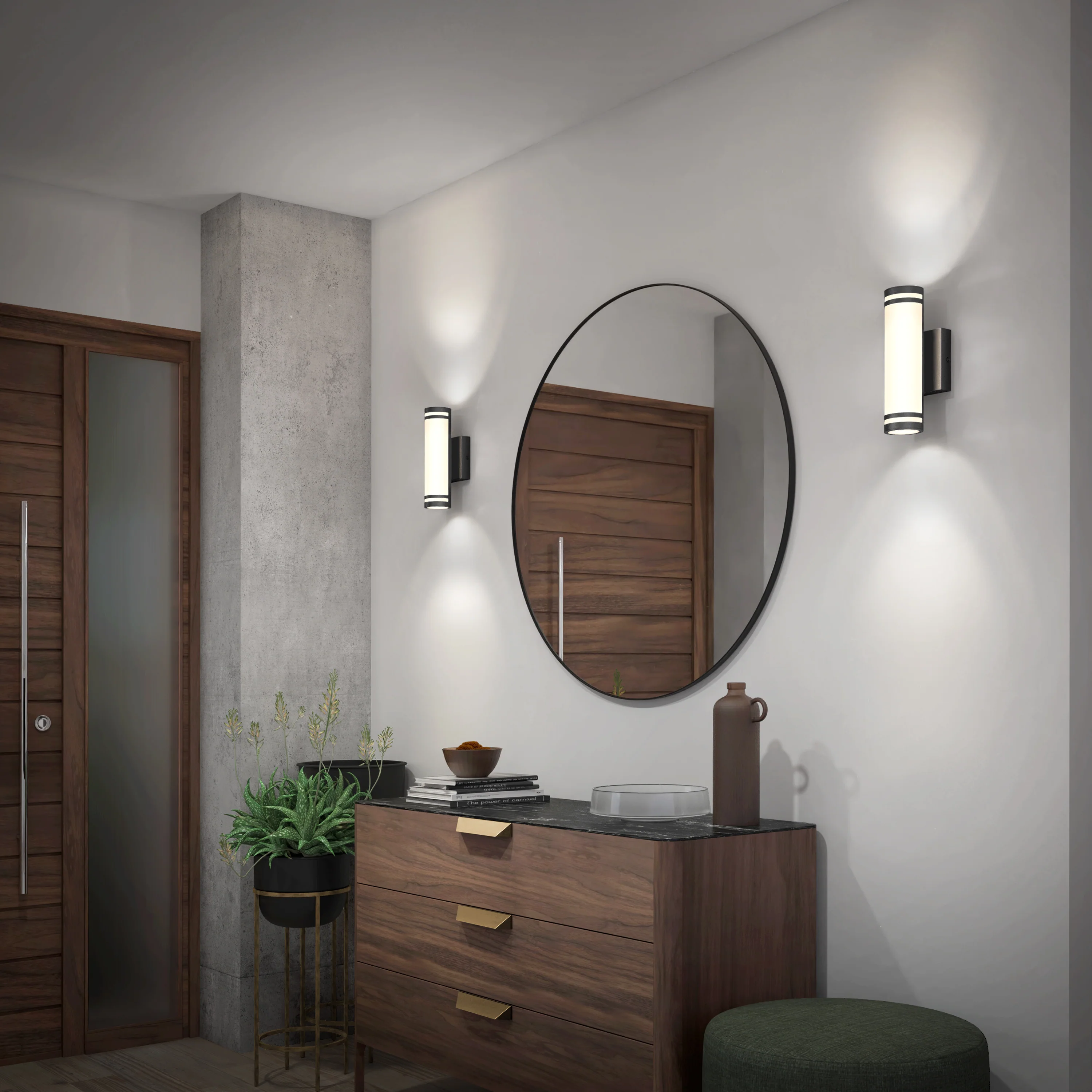 Bradley modern LED indoor-outdoor wall light 3 CCT - Image 2