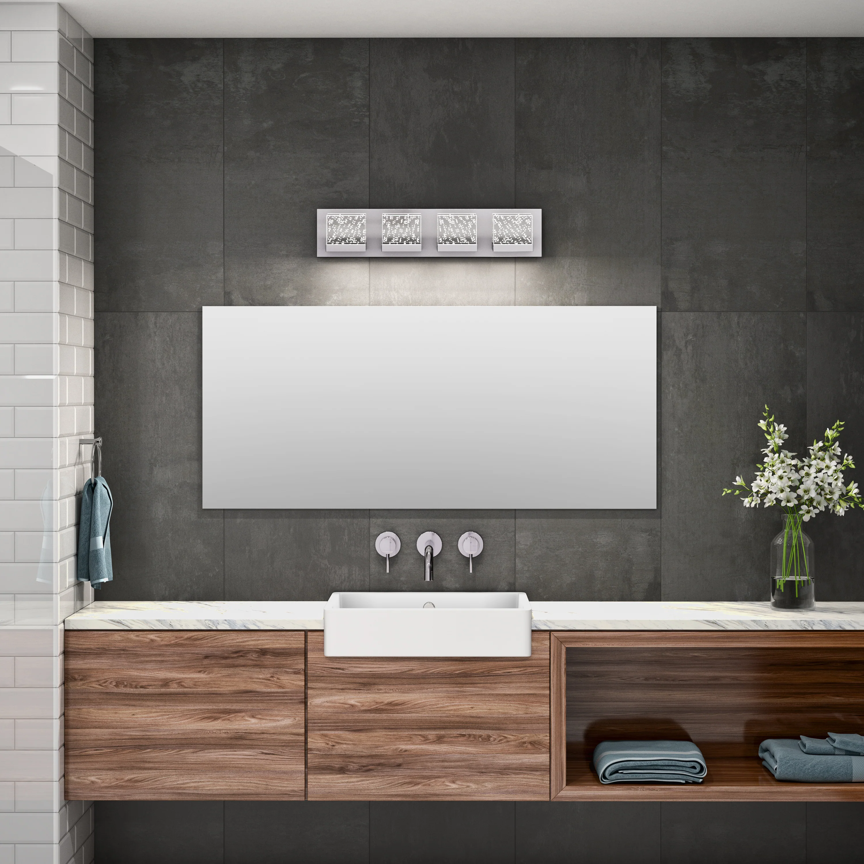 Bubble Cube 4-light LED bathroom vanity light - Image 7