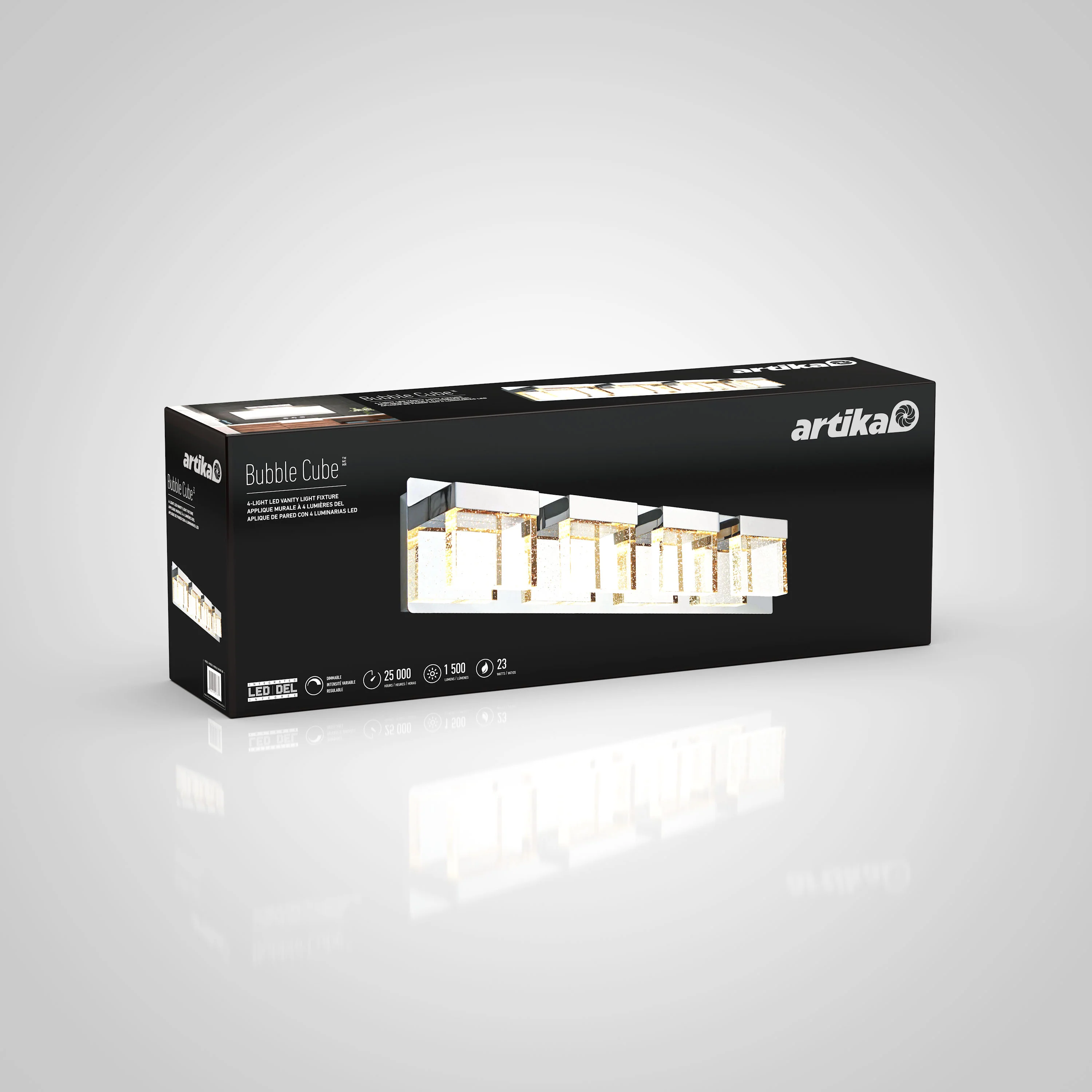 Bubble Cube 4-light LED bathroom vanity light - Image 9