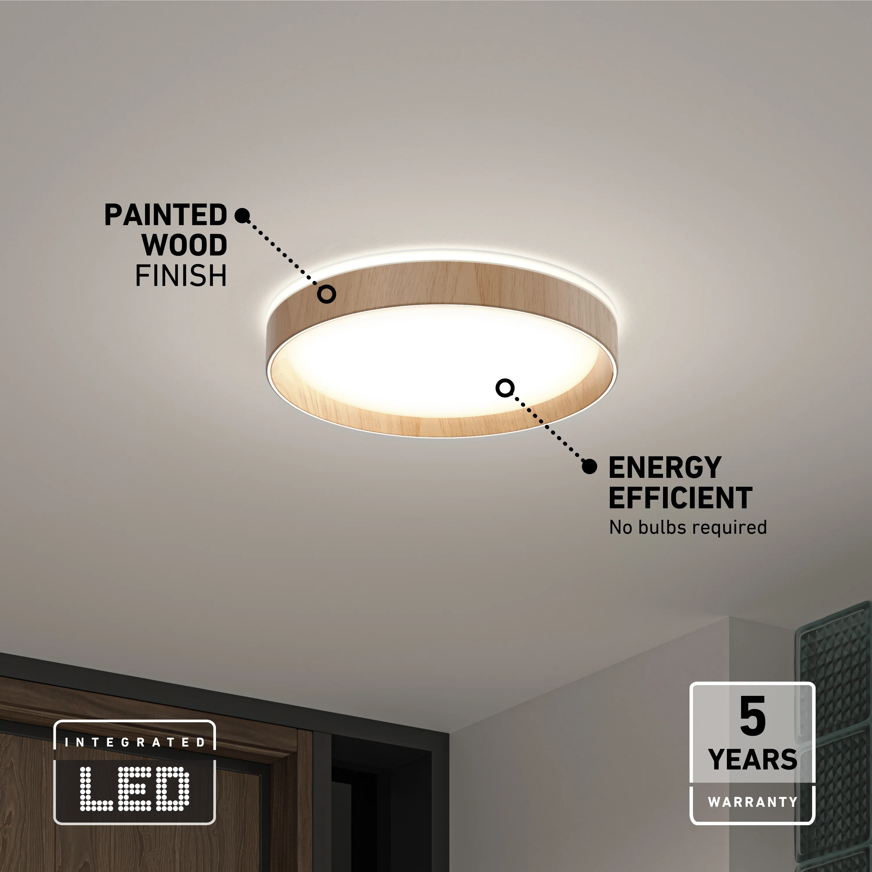 Callisto 15 in. LED flush mount light 5 CCT - Image 18