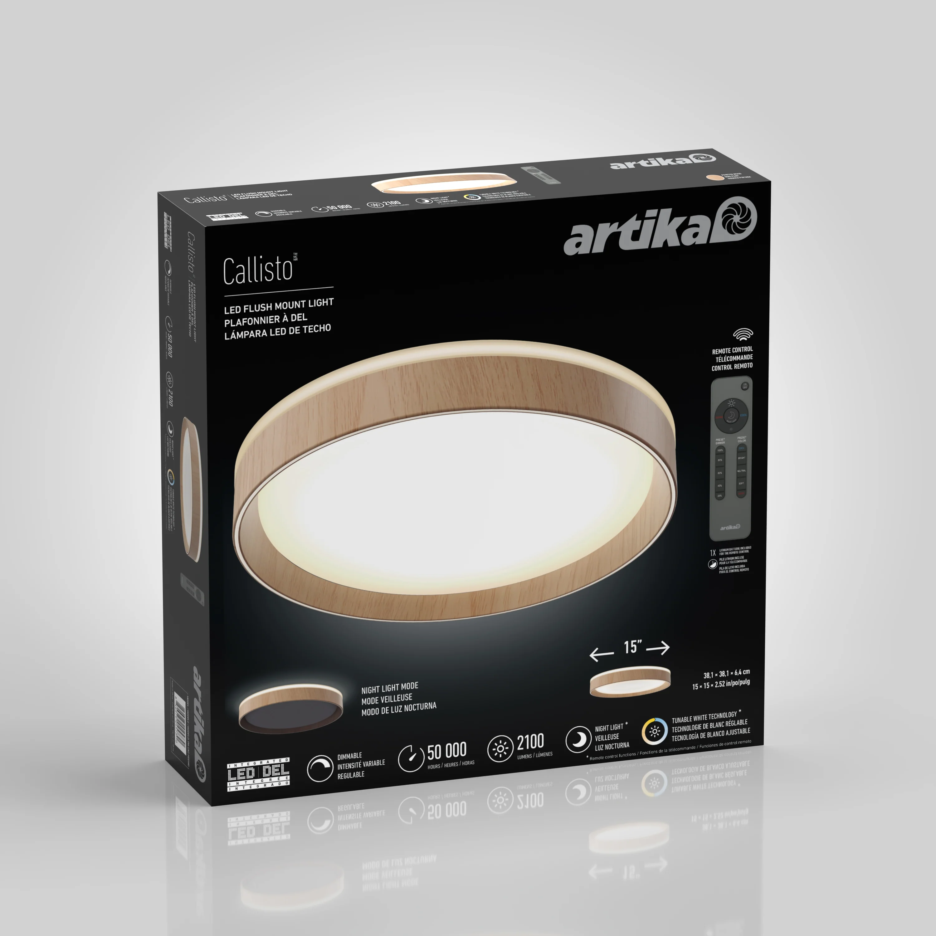 Callisto 15 in. LED flush mount light 5 CCT - Image 24