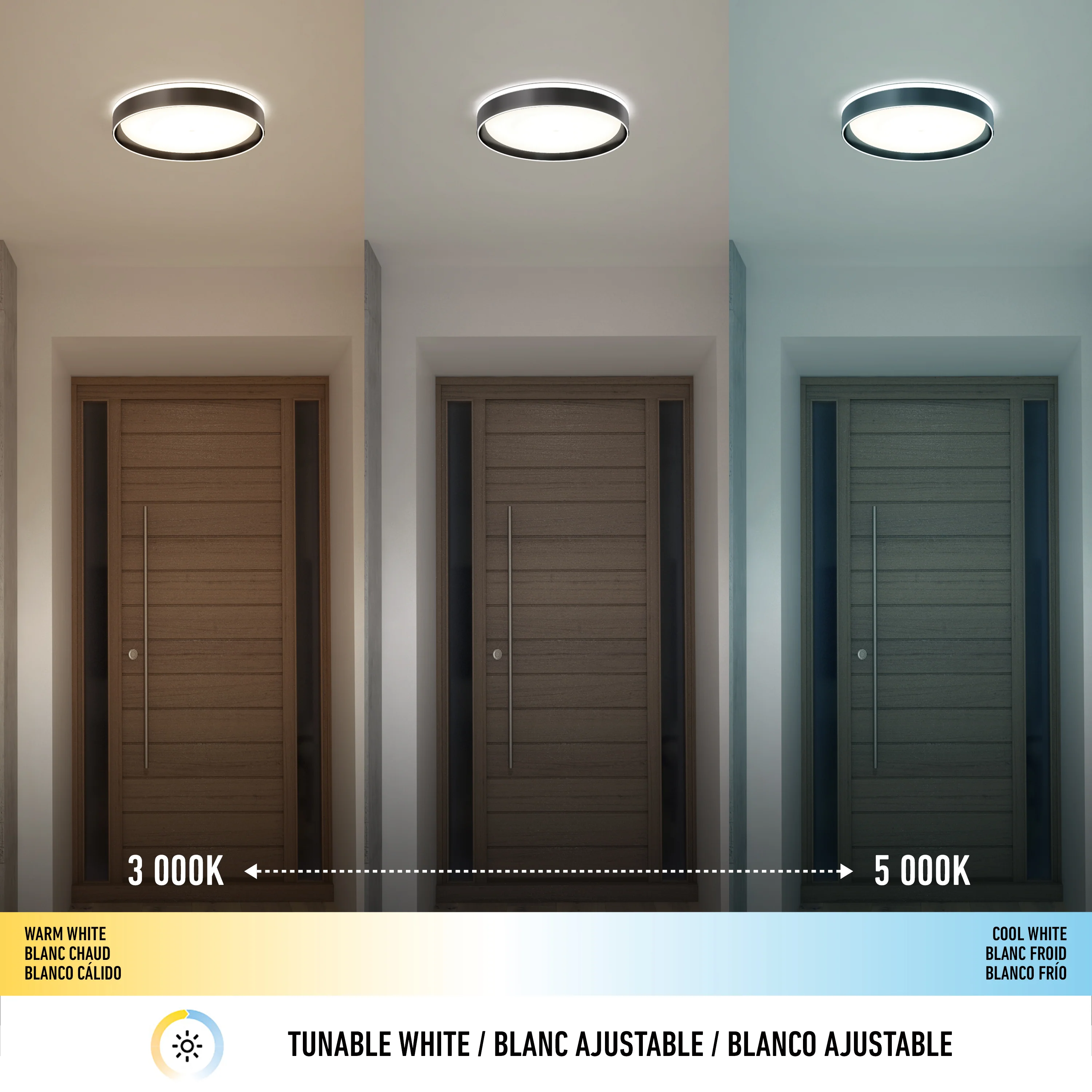 Callisto 15 in. LED flush mount light 5 CCT - Image 6
