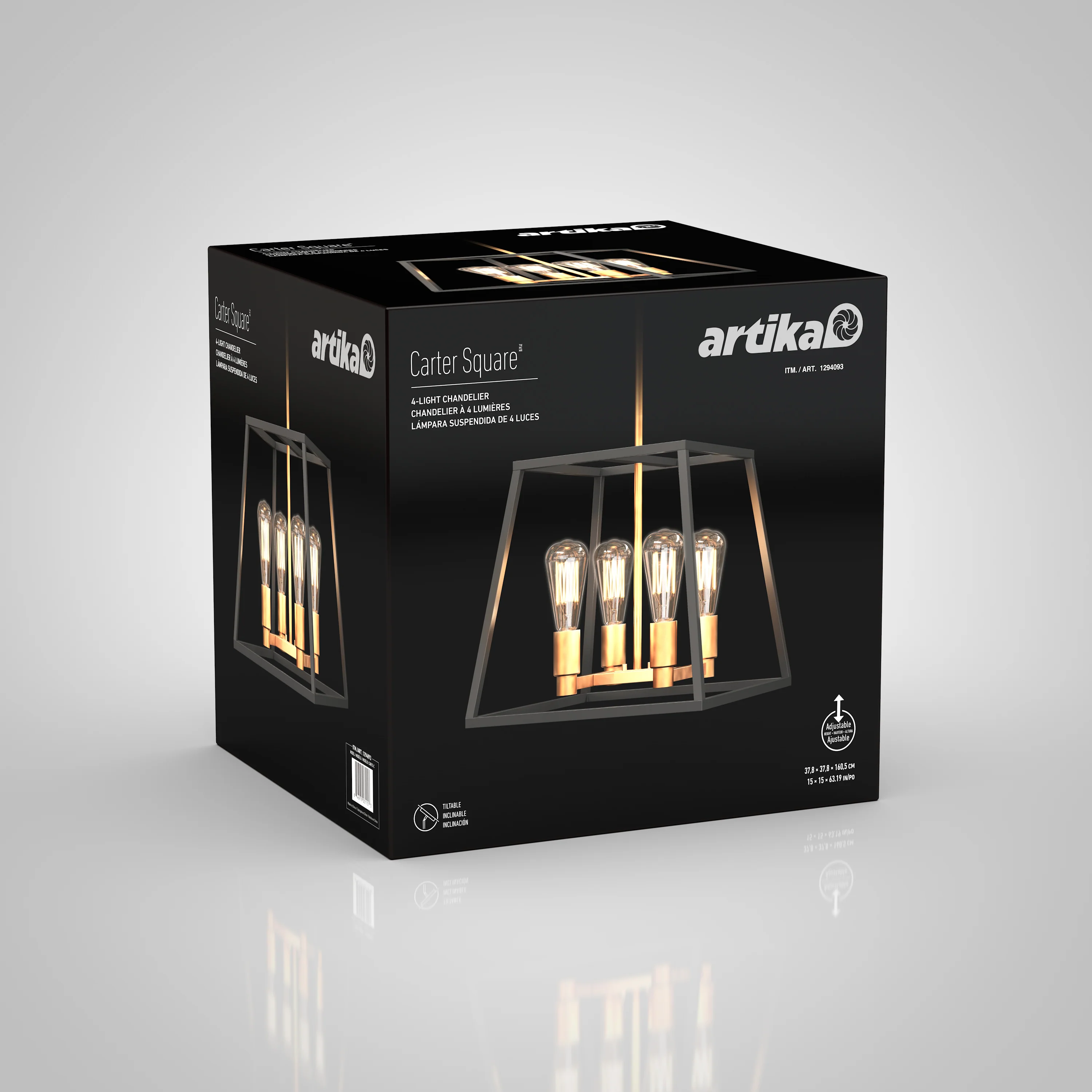 Carter Square 4-light LED chandelier - Image 10