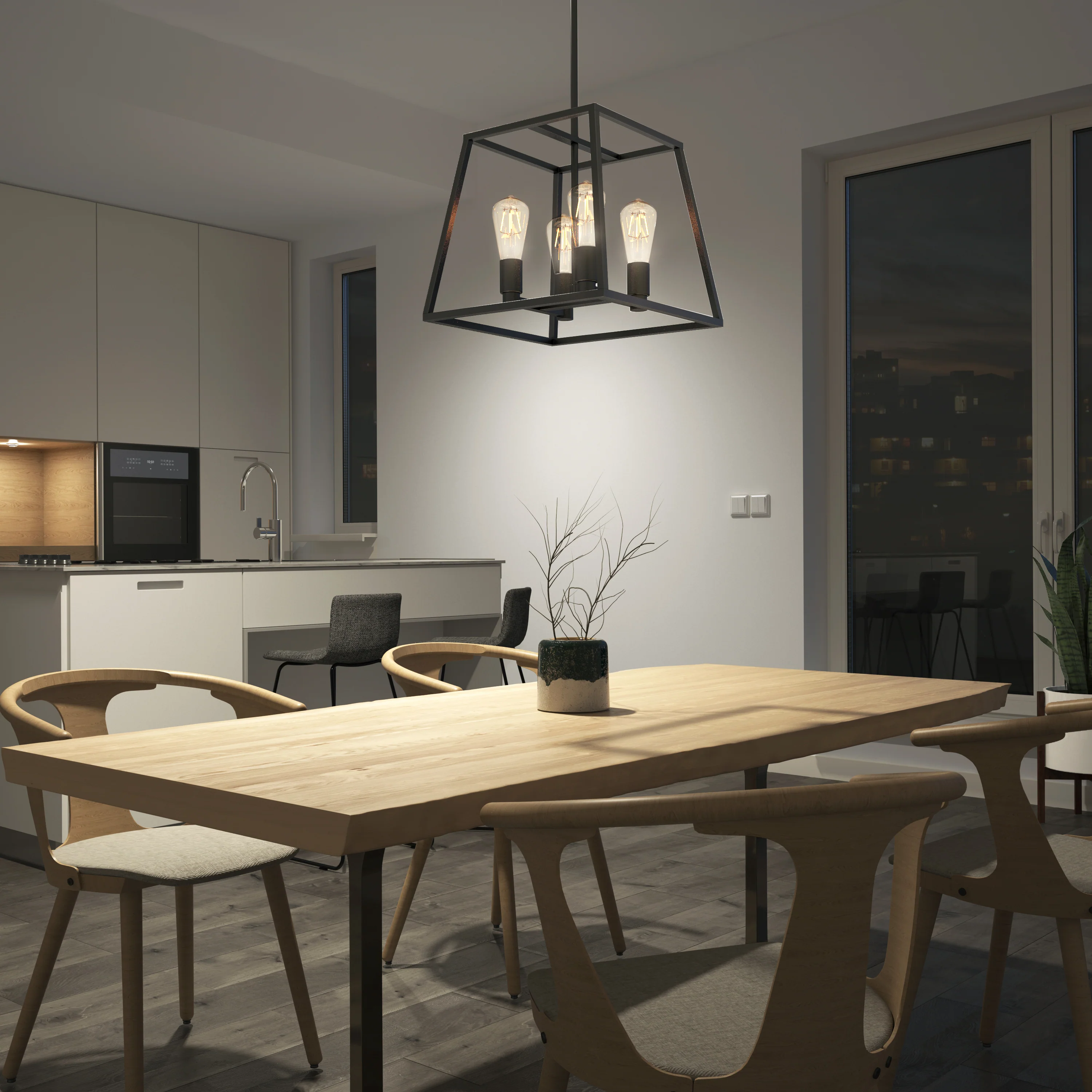 Carter Square 4-light LED chandelier - Image 14