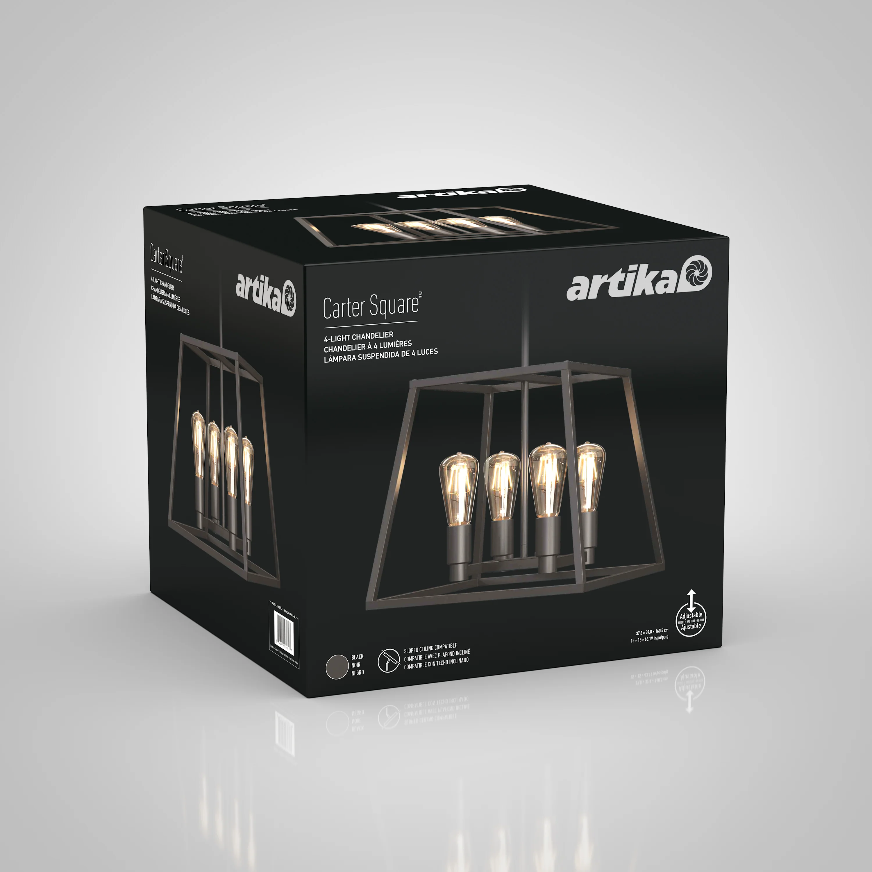 Carter Square 4-light LED chandelier - Image 20