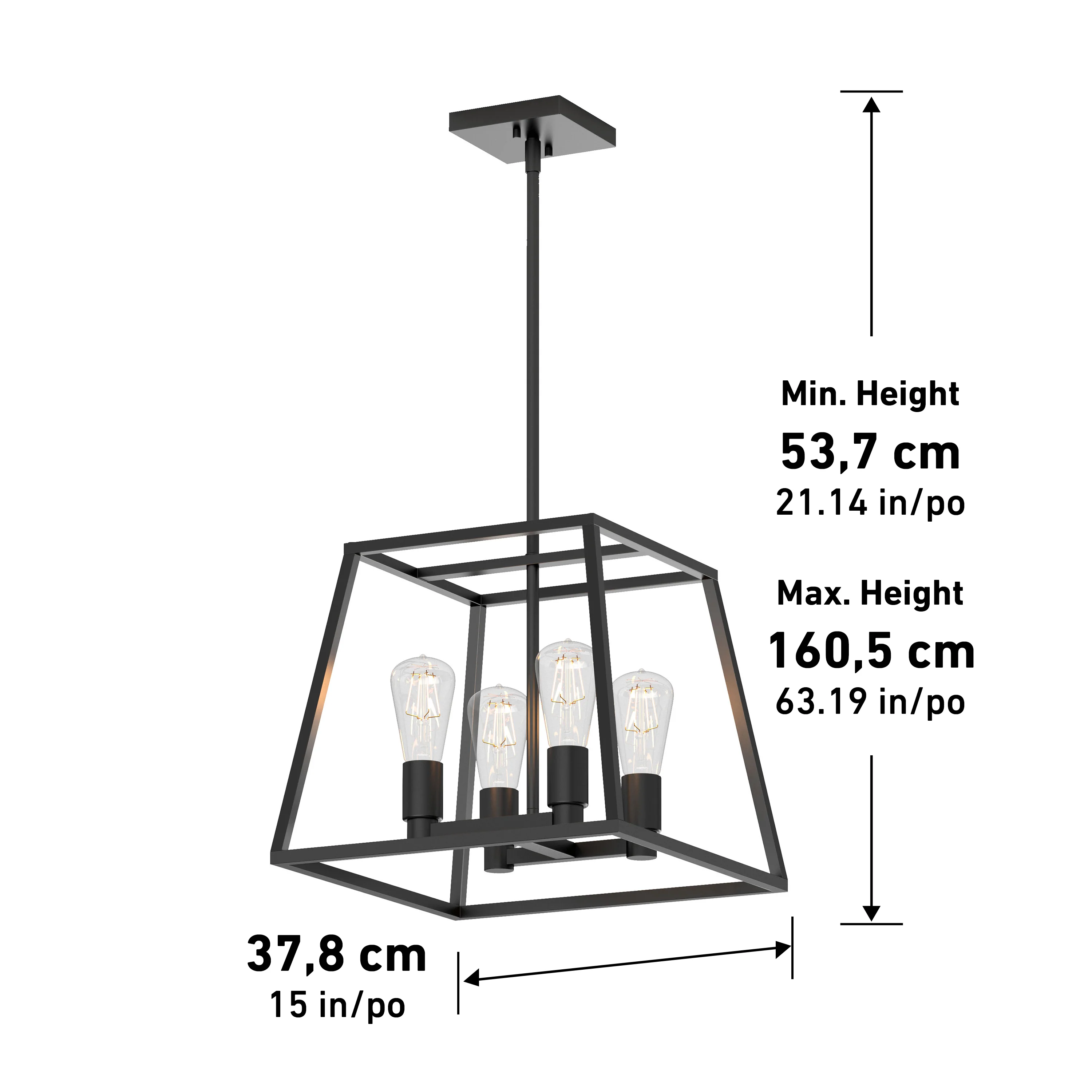 Carter Square 4-light LED chandelier - Image 22