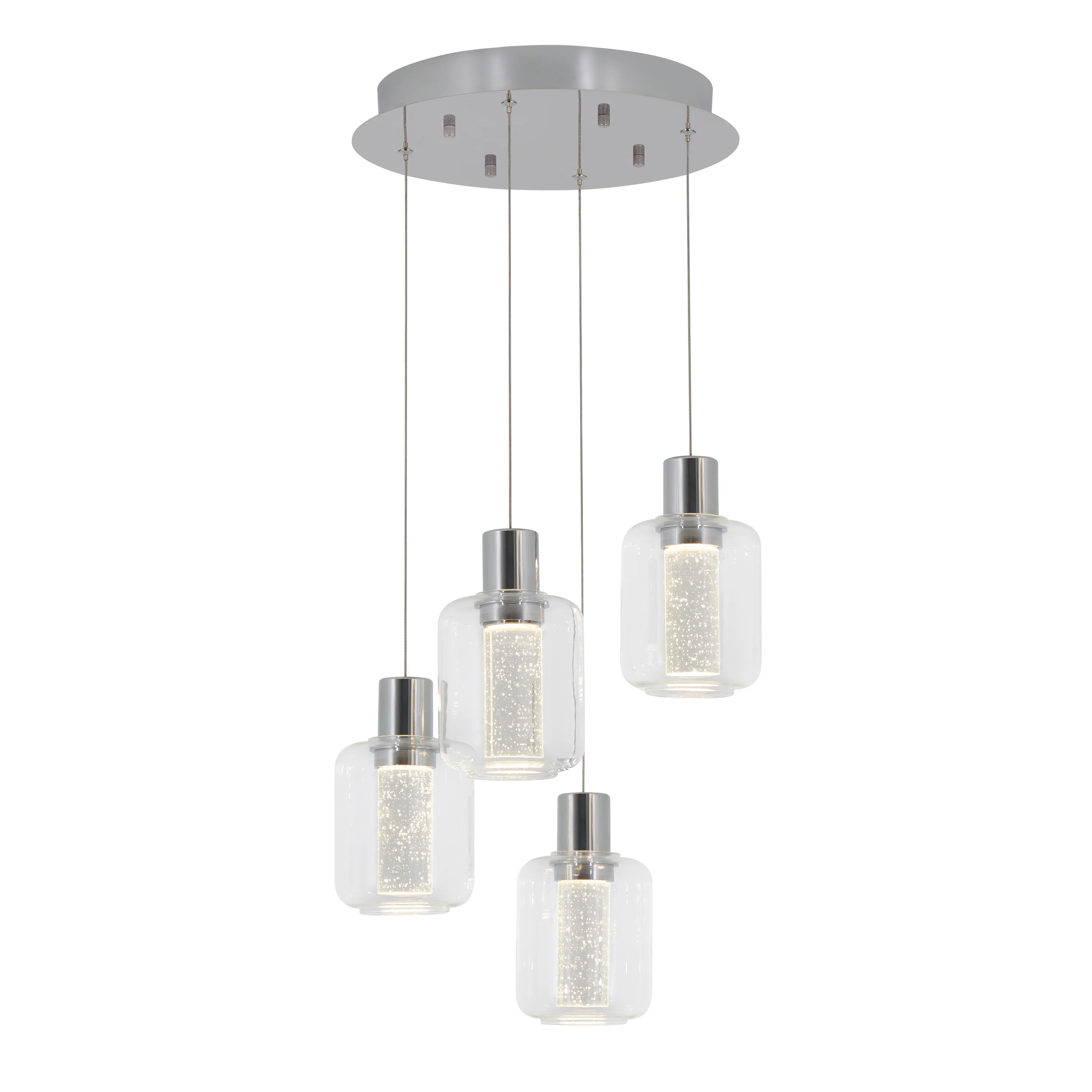 Champagne Globe 4-light LED pendant - Image 9