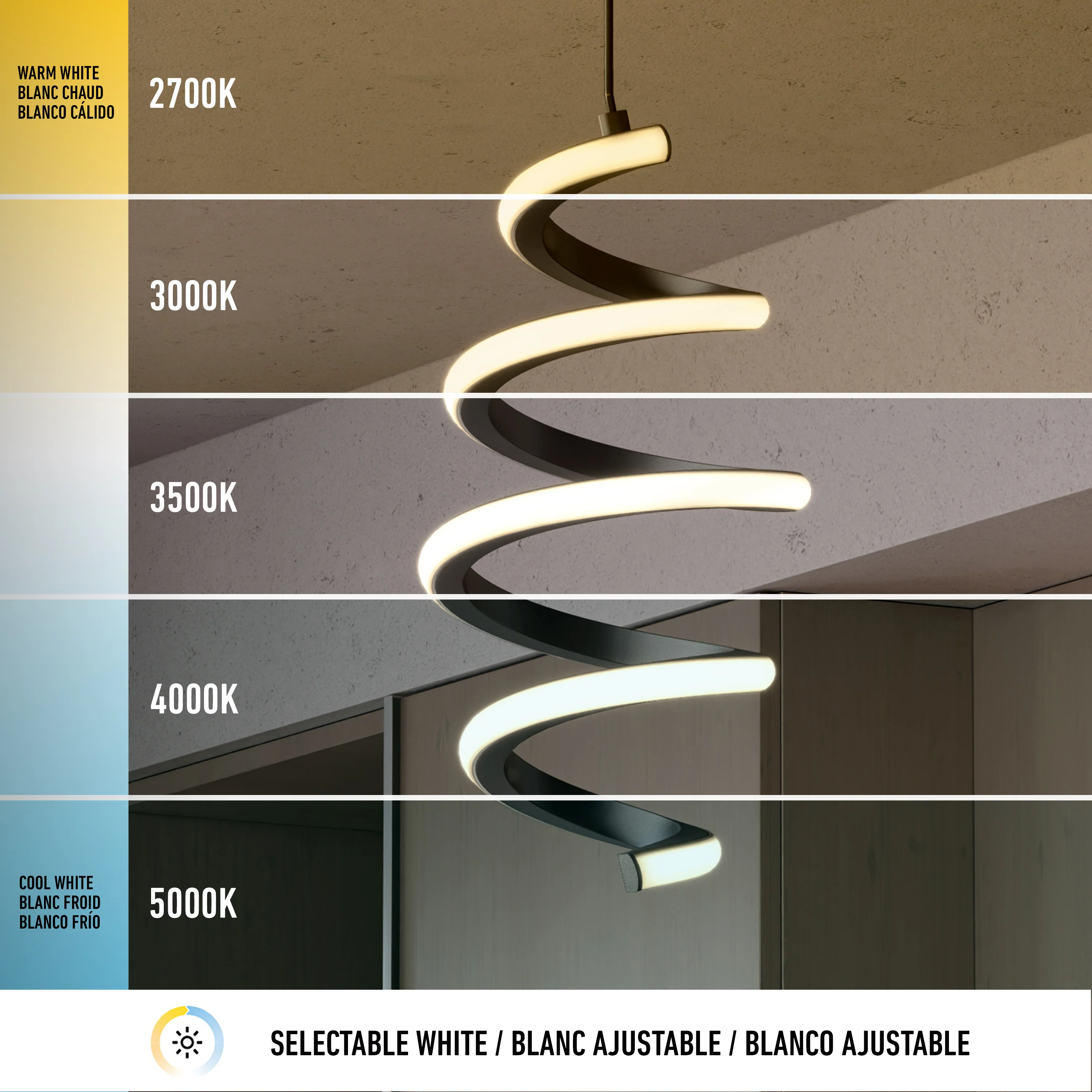 Chorus 1-light LED pendant 5 CCT - Image 9