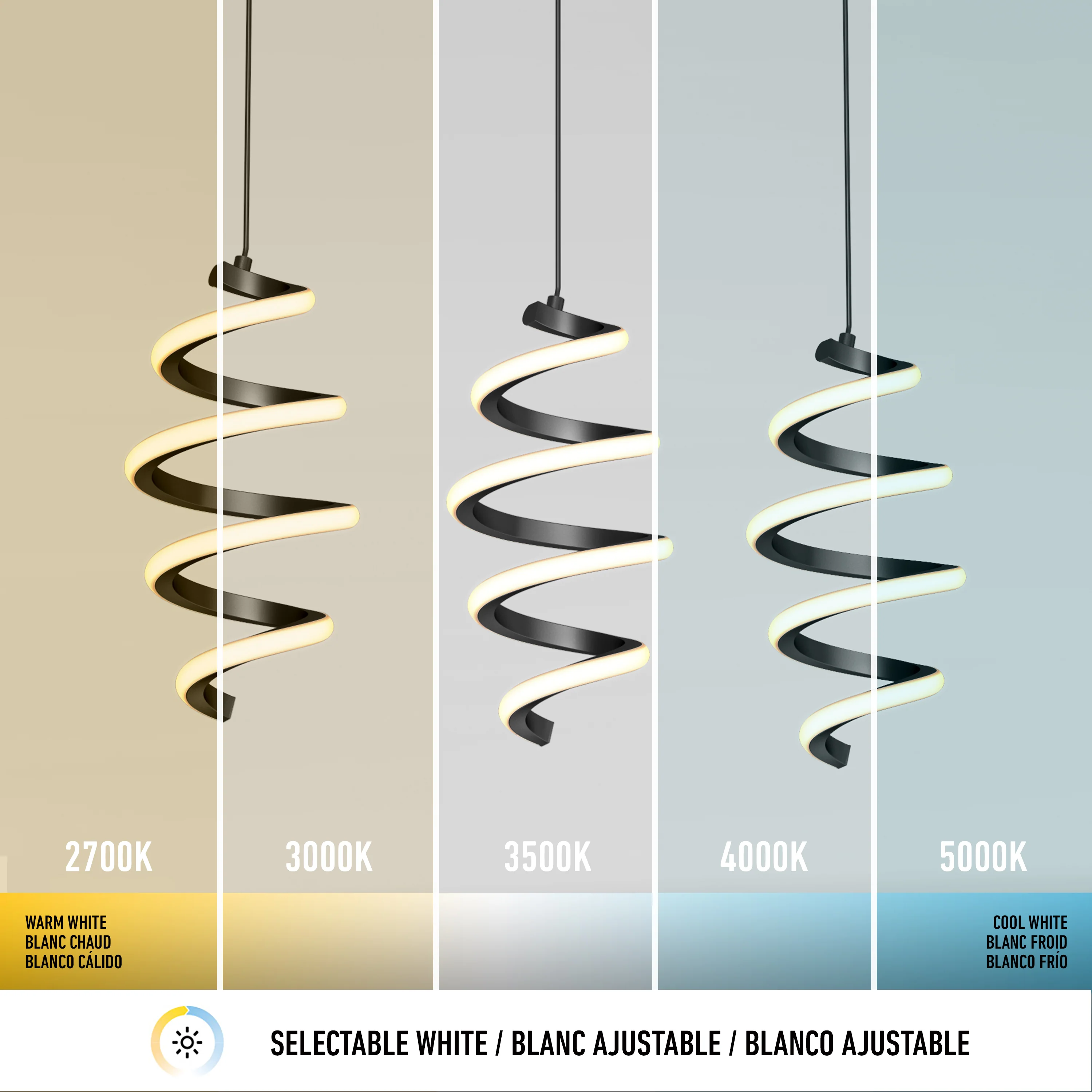 Chorus 3-light LED pendant light 5 CCT - Image 9