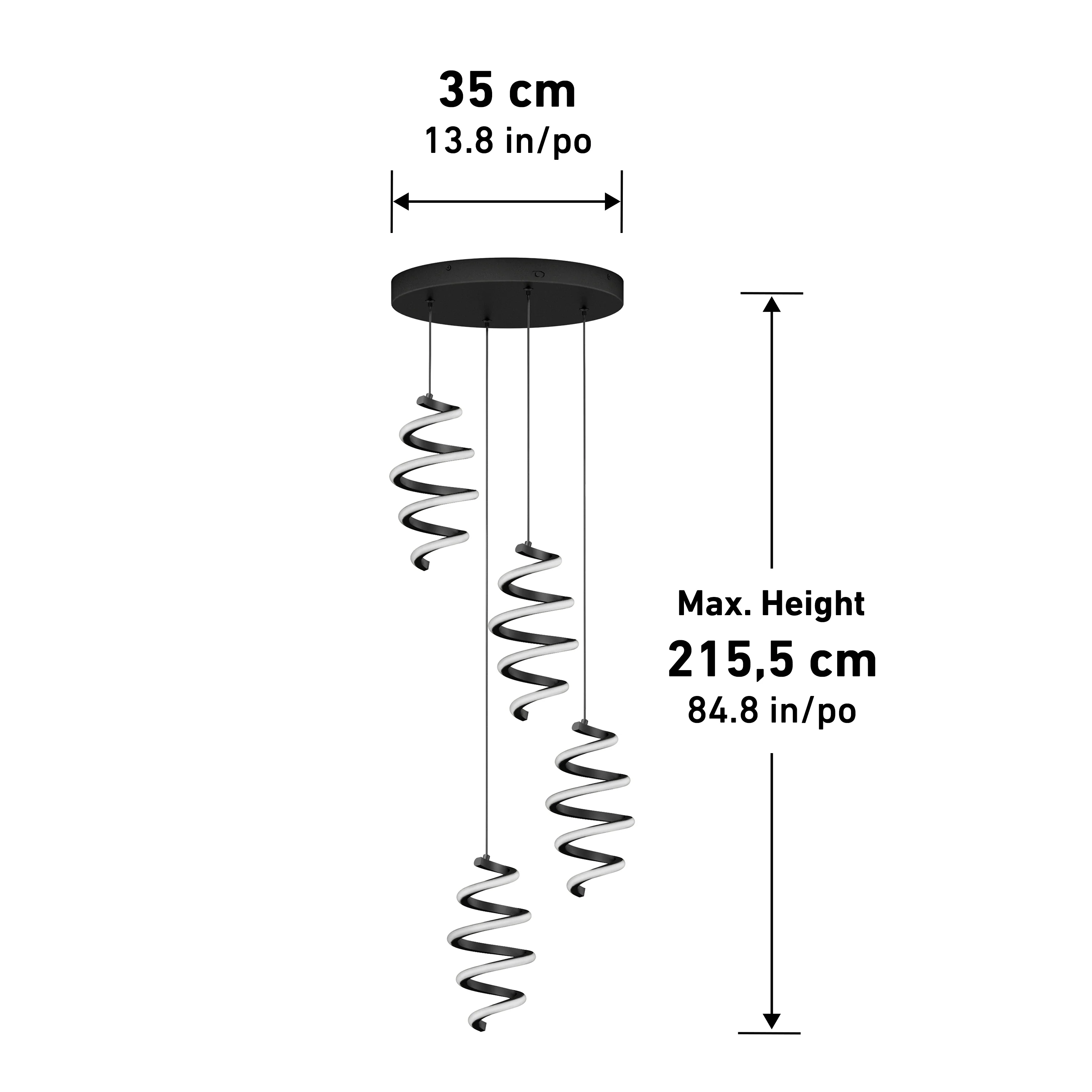 Chorus 4 light LED pendant 5 CCT - Image 15