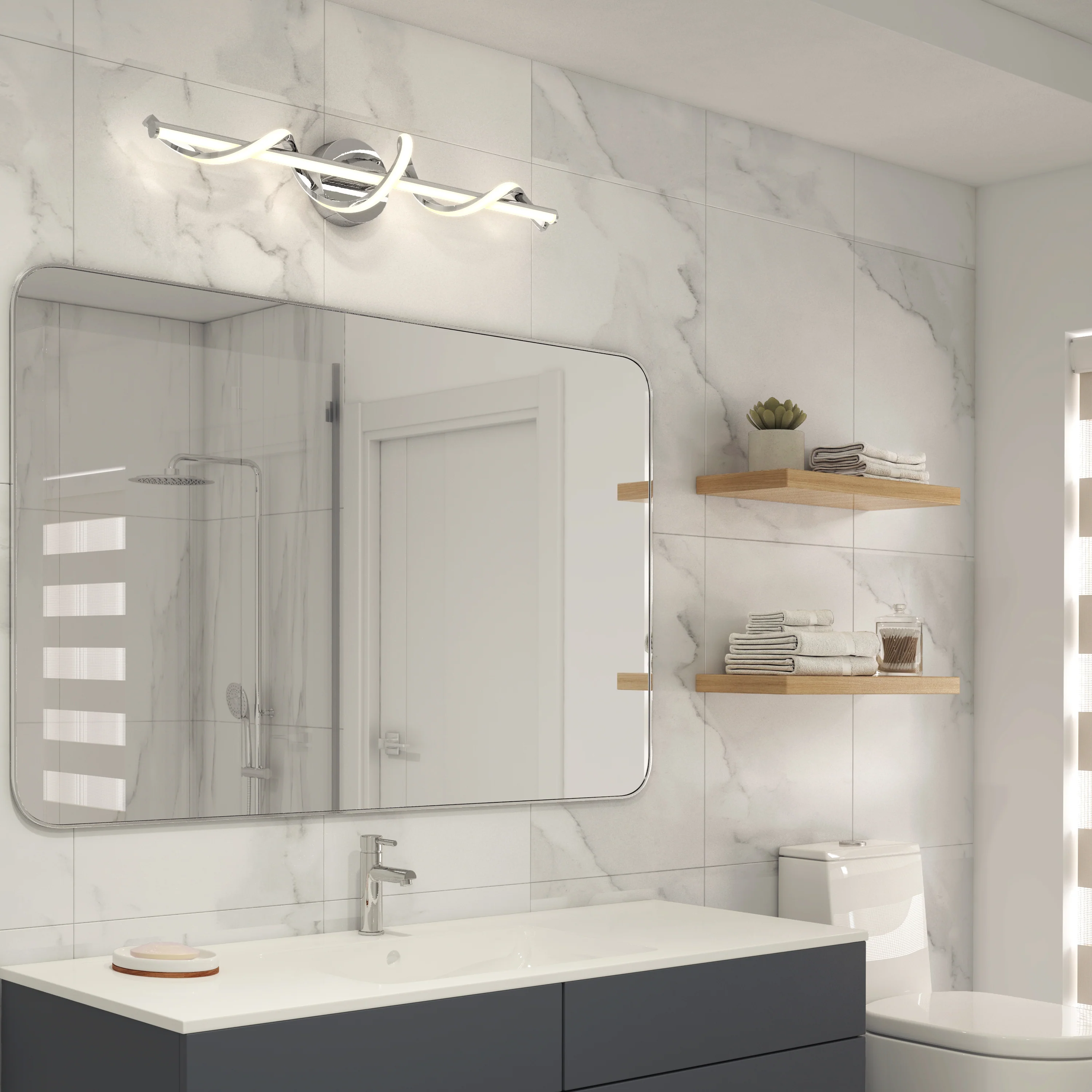 Coda modern LED bathroom vanity light 5 CCT - Image 25