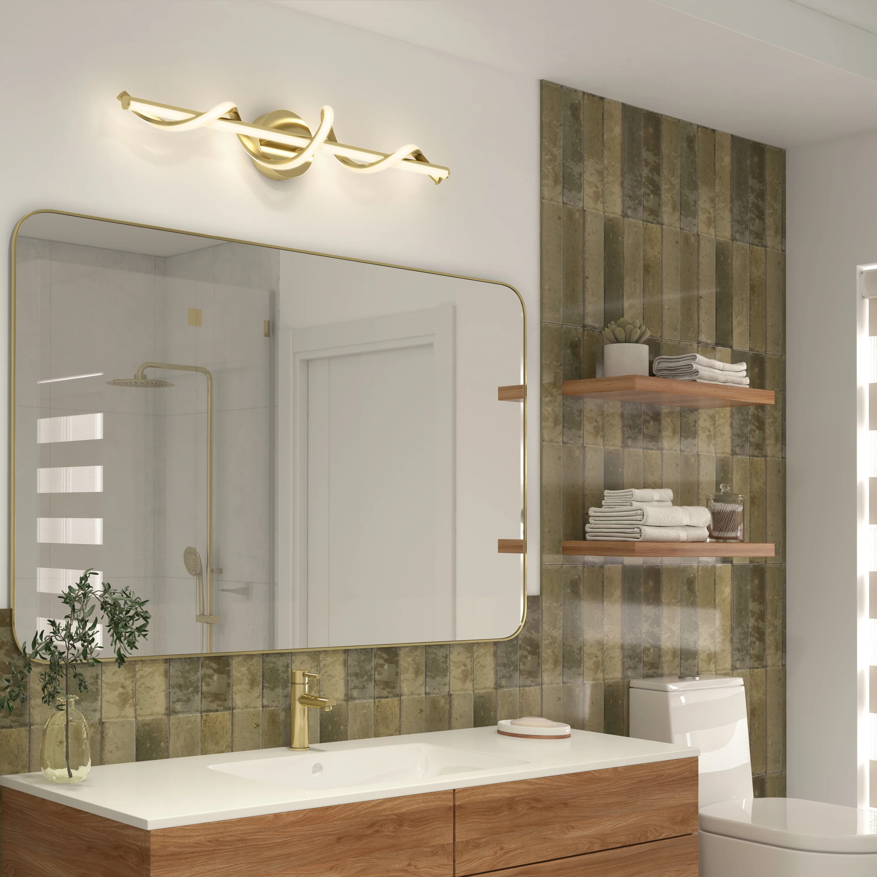 Coda modern LED bathroom vanity light 5 CCT - Image 33