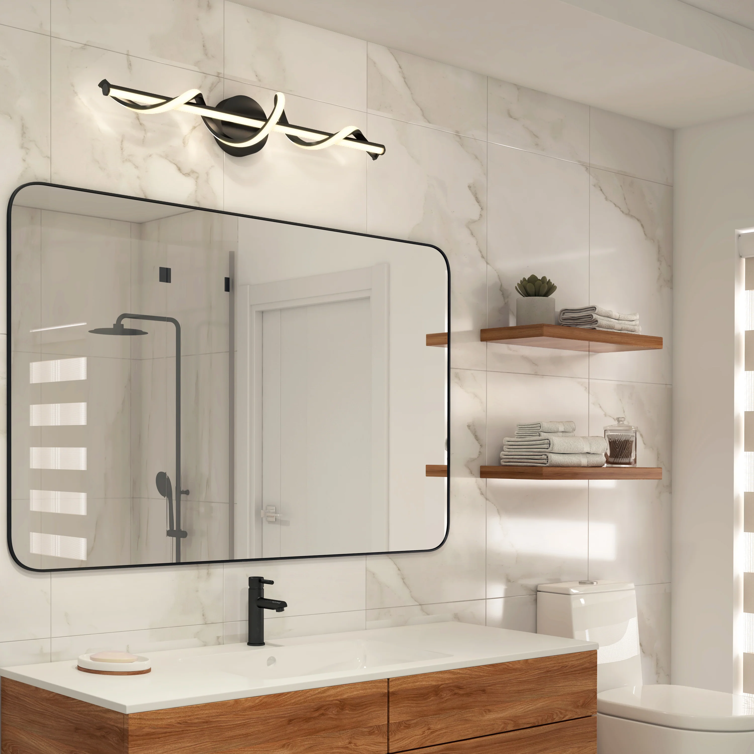 Coda modern LED bathroom vanity light 5 CCT - Image 9