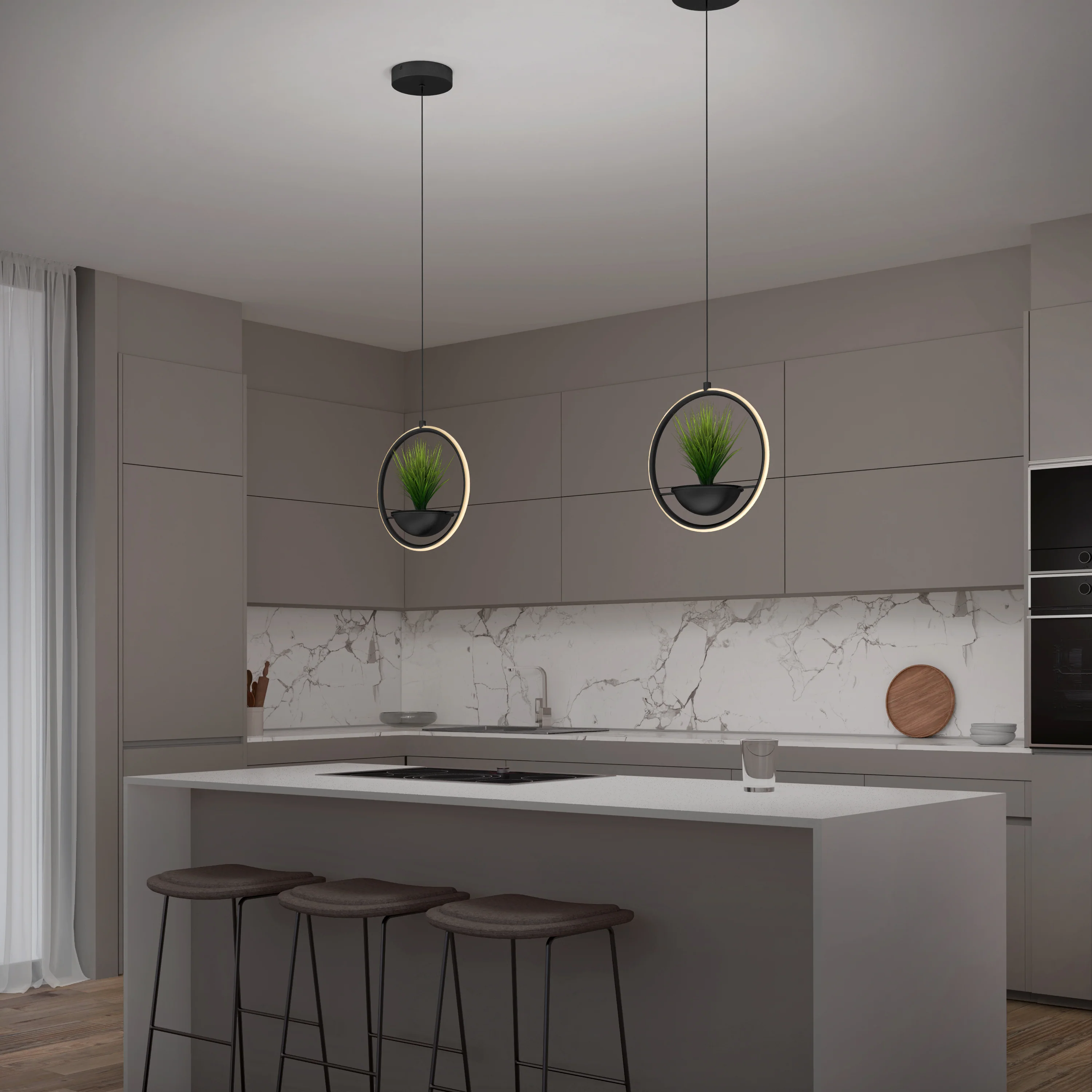 Colin LED modern planter pendant light 5 CCT - Image 11