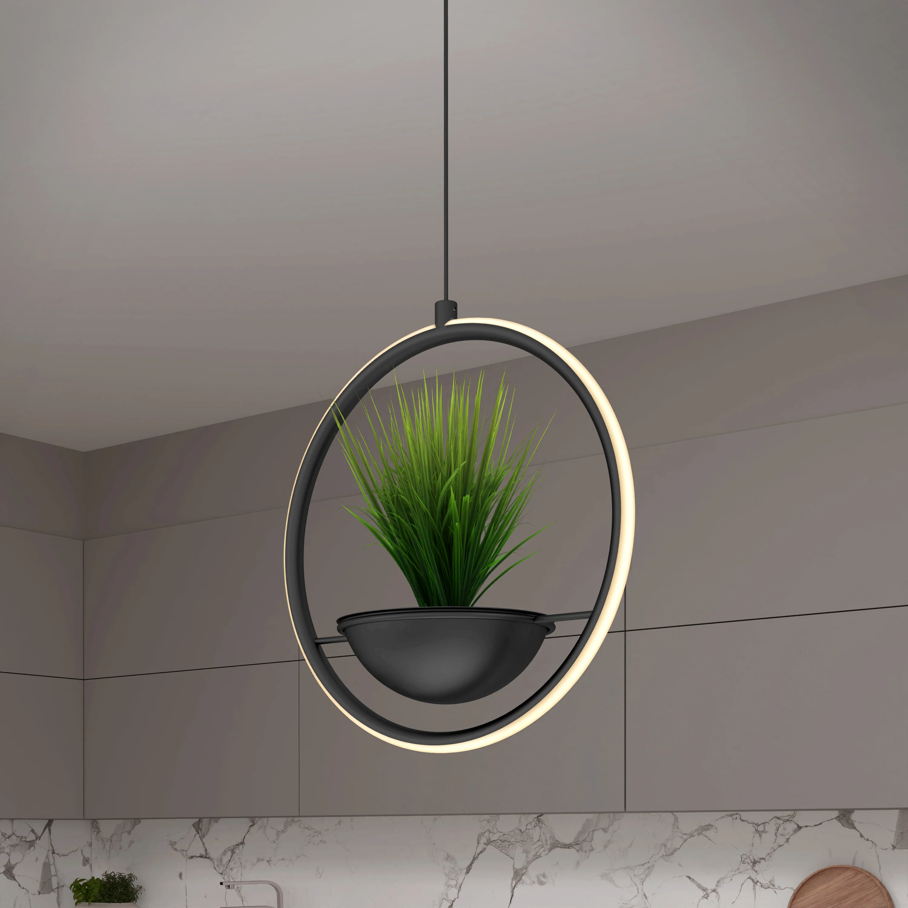 Colin LED modern planter pendant light 5 CCT - Image 12